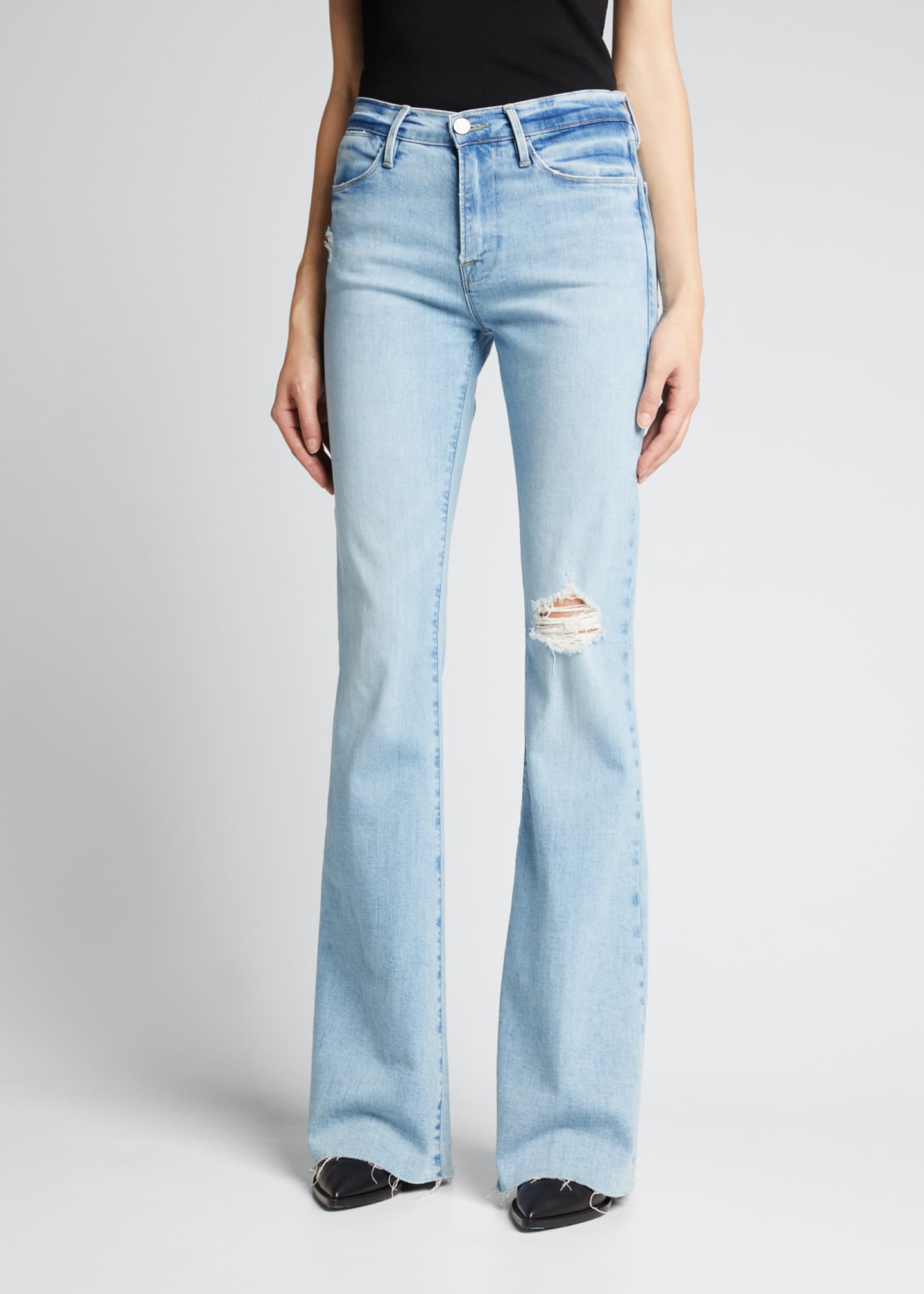 FRAME Le High Flare Degradable Jeans Bergdorf Goodman