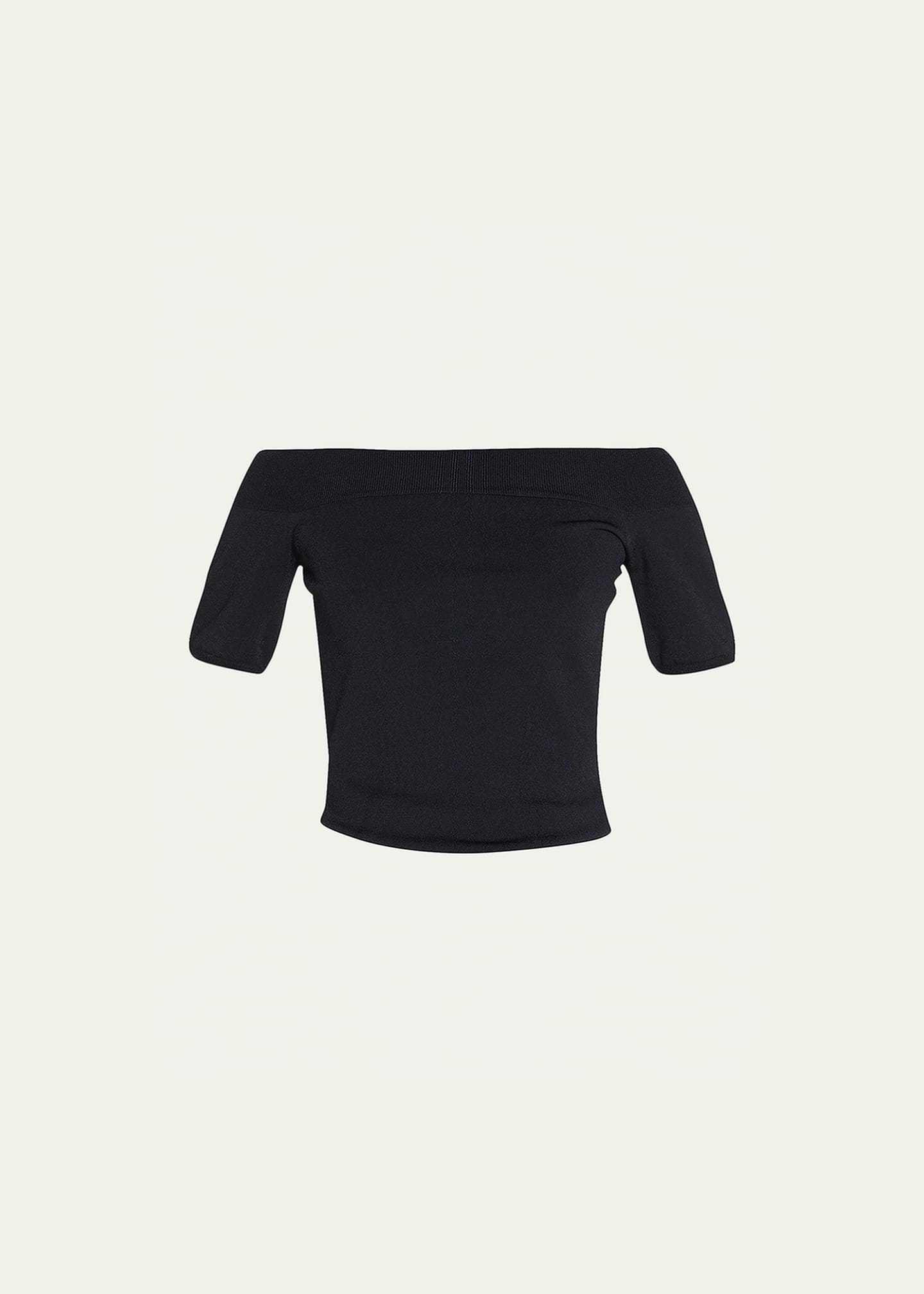 Alexander McQueen Engineered-knit Bra Top in Black