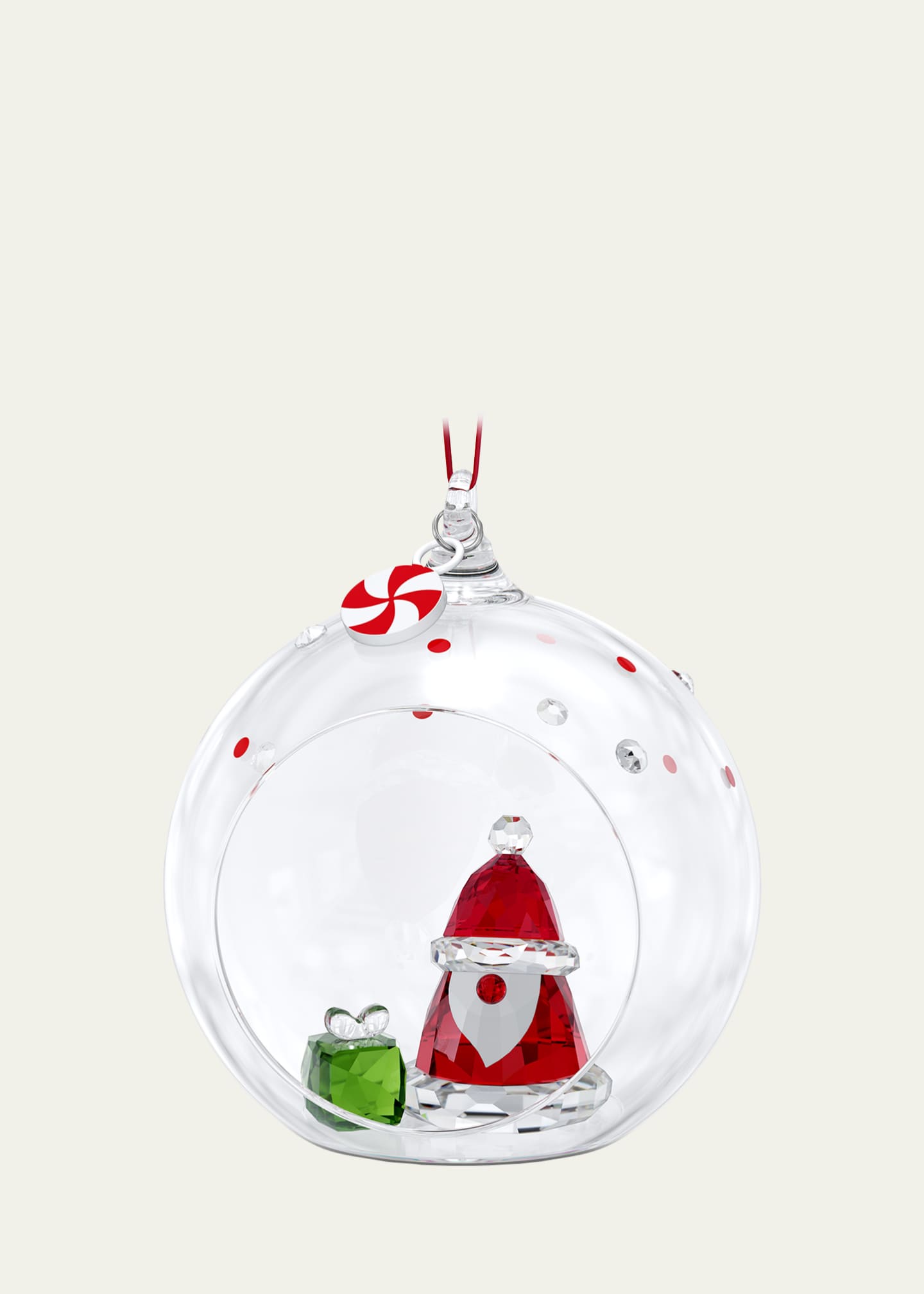 SWAROVSKI Holiday Cheers Santa Claus Ball Ornament Bergdorf Goodman