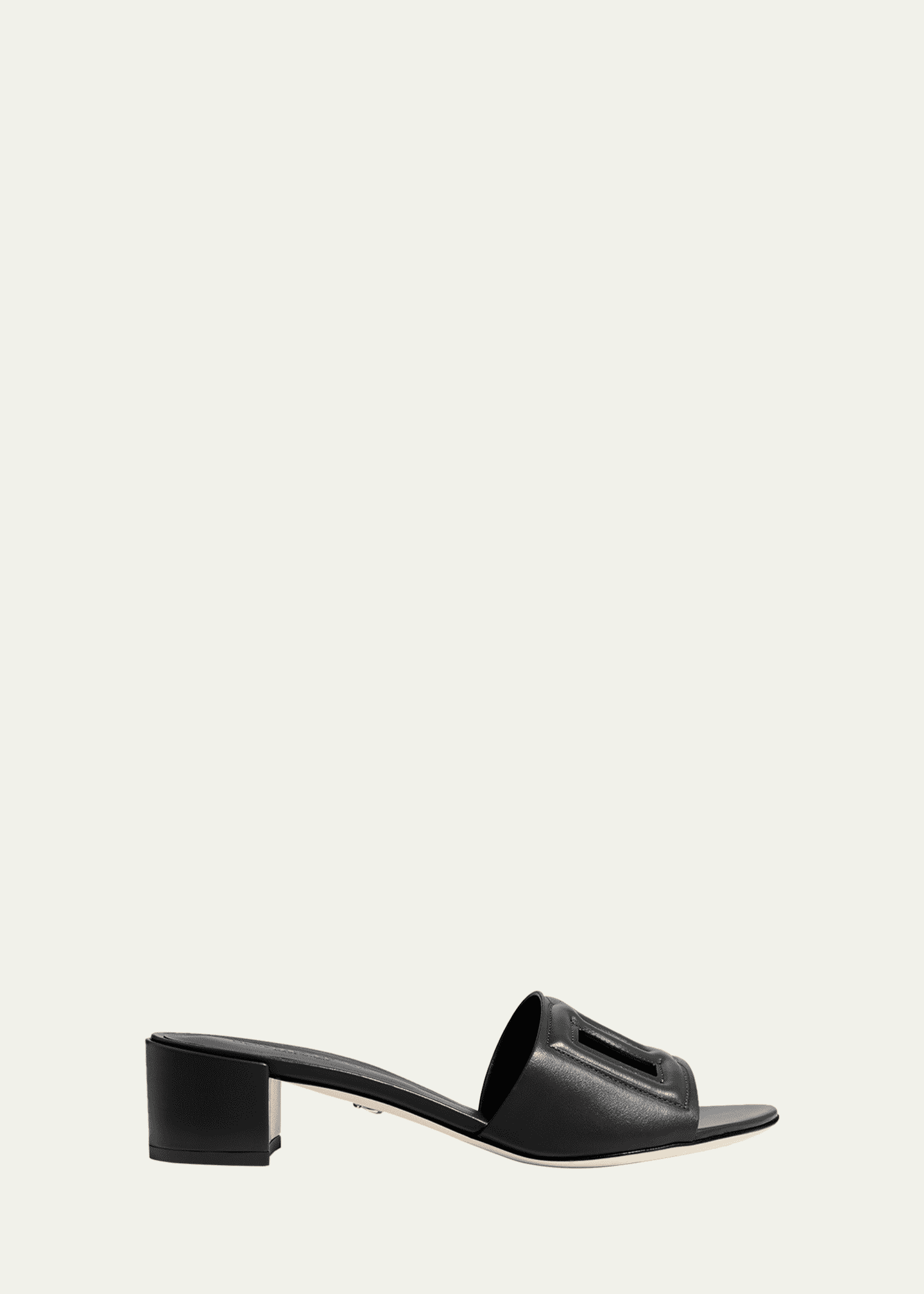 Dolce&Gabbana 40mm DG Cutout Leather Slide Image 1 of 5