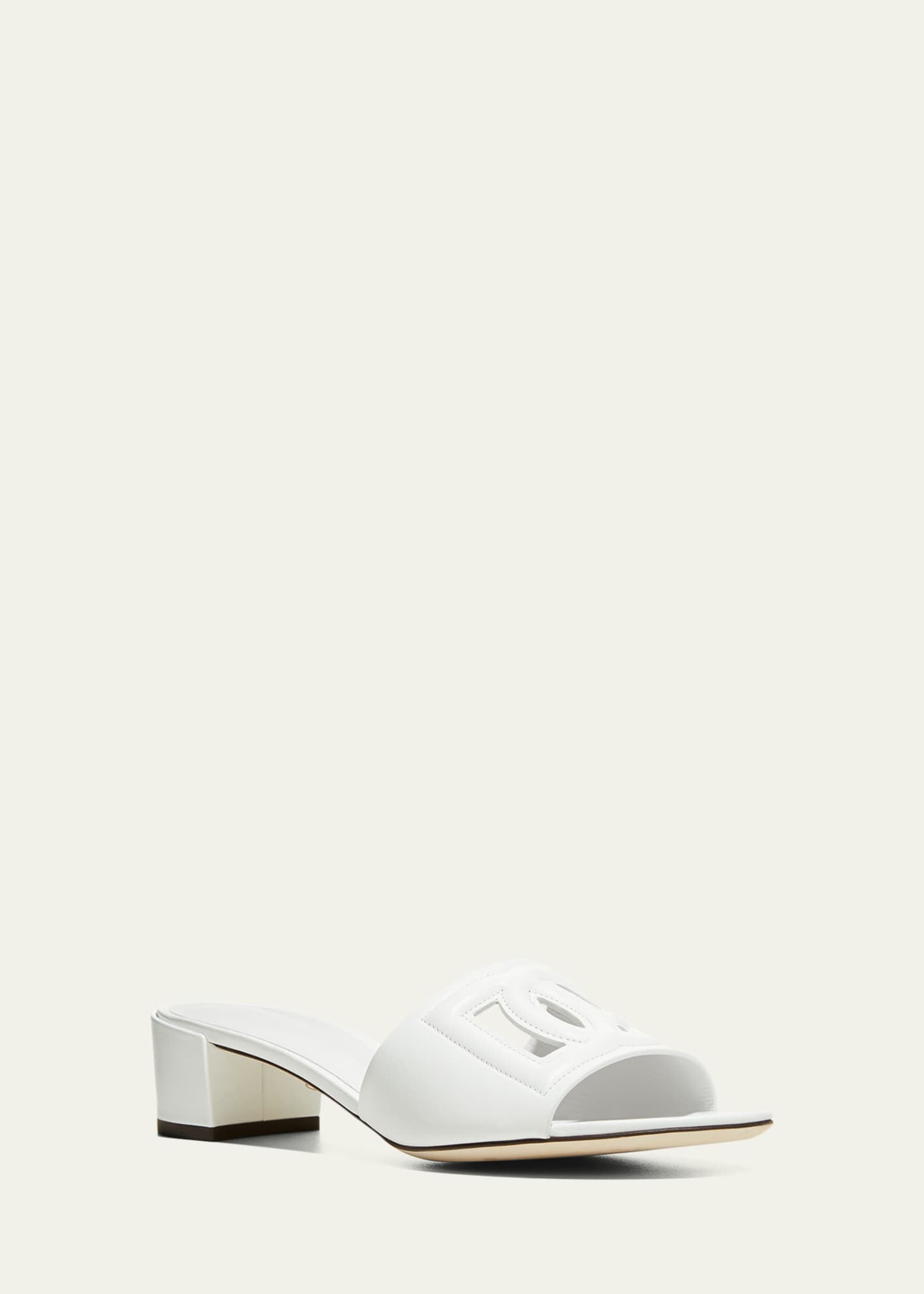 Dolce&Gabbana 40mm DG Cutout Leather Slide Image 2 of 5