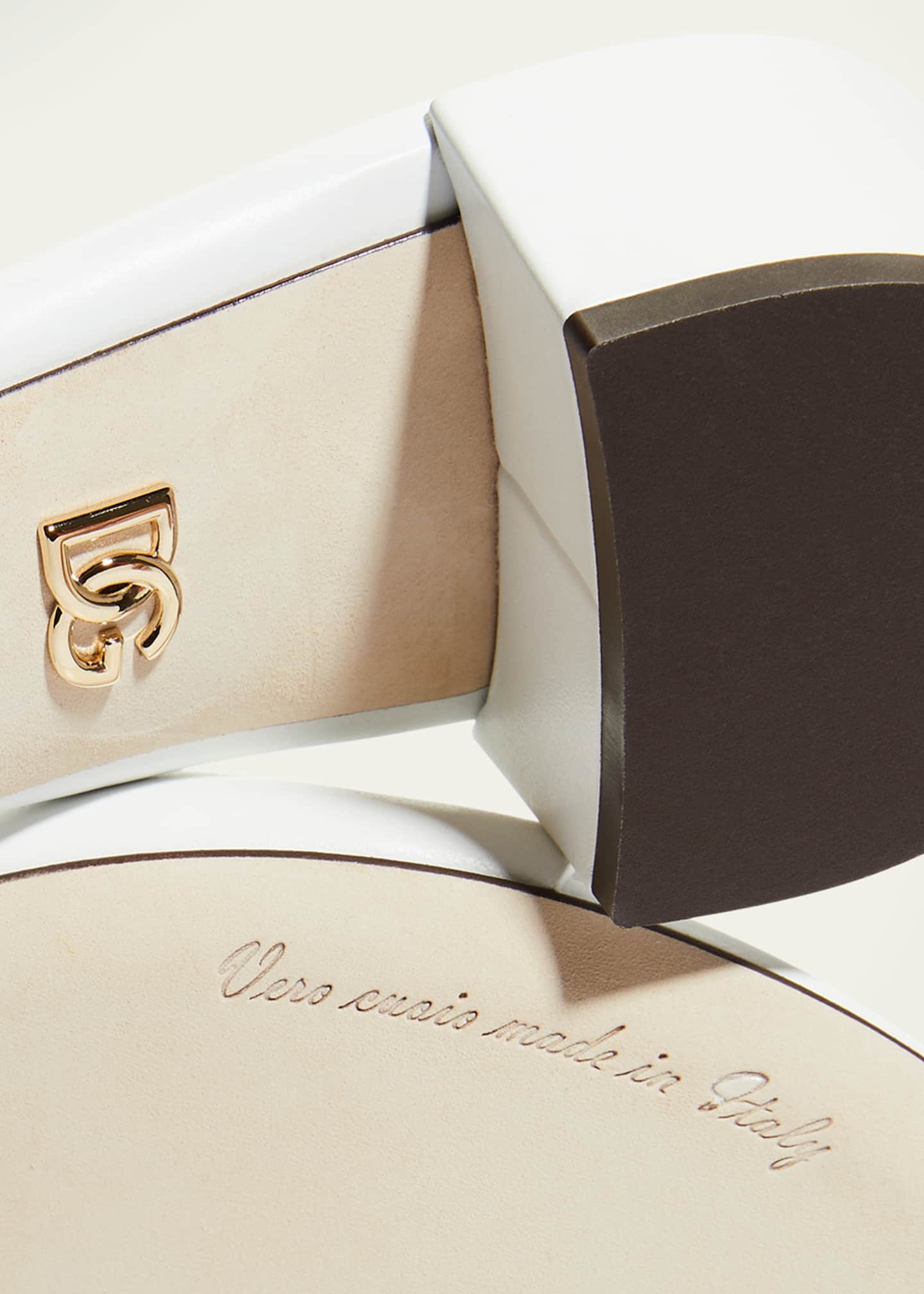 Dolce&Gabbana 40mm DG Cutout Leather Slide Image 4 of 5
