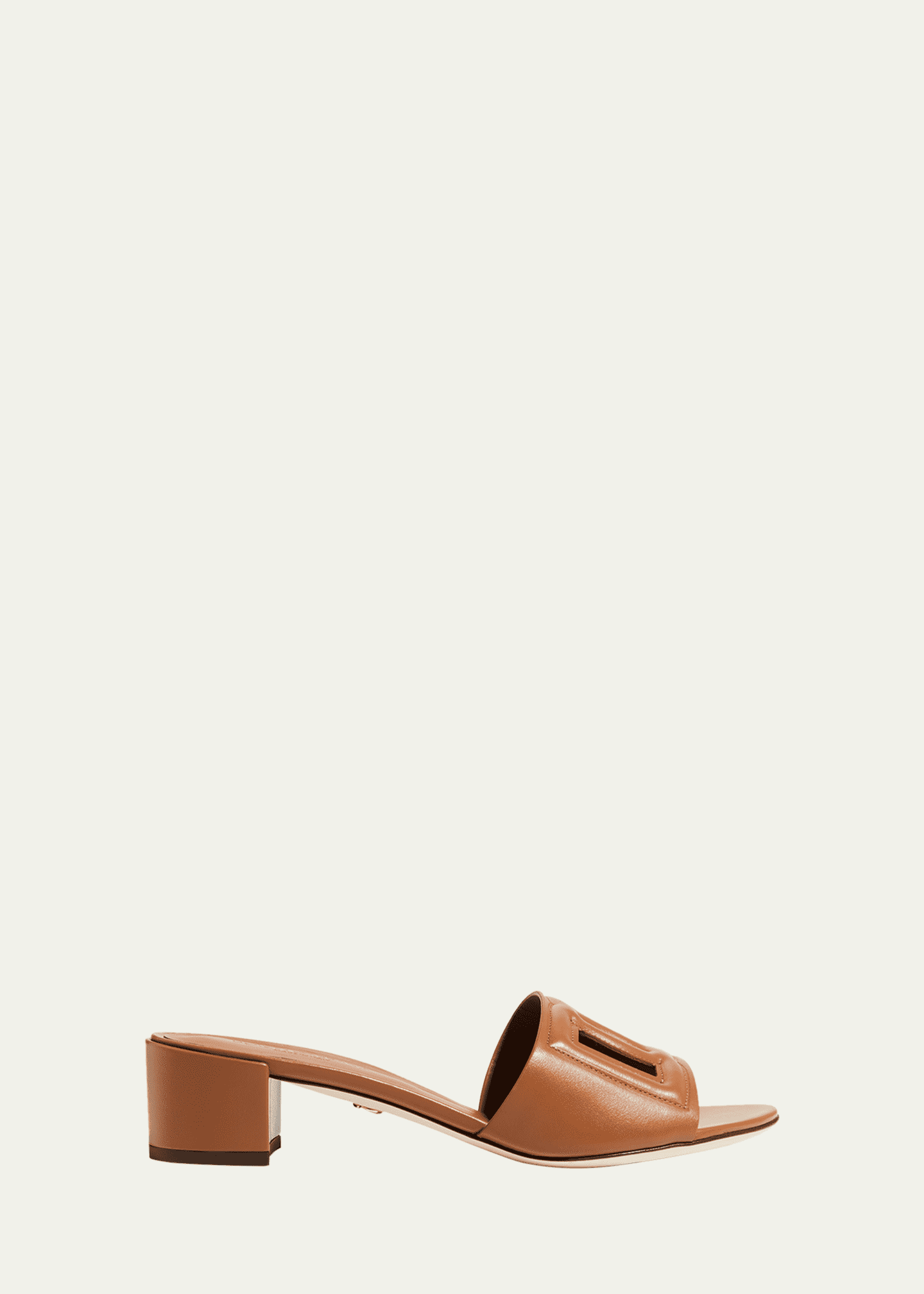 Dolce&Gabbana 40mm DG Cutout Leather Slide Image 1 of 5