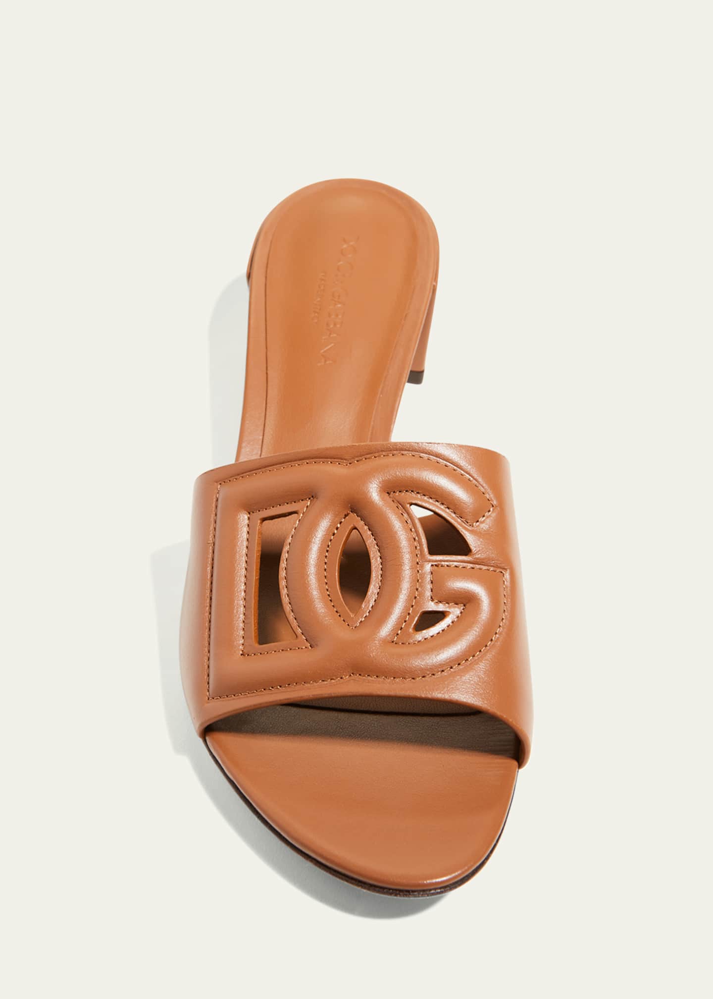 Dolce&Gabbana 40mm DG Cutout Leather Slide Image 5 of 5