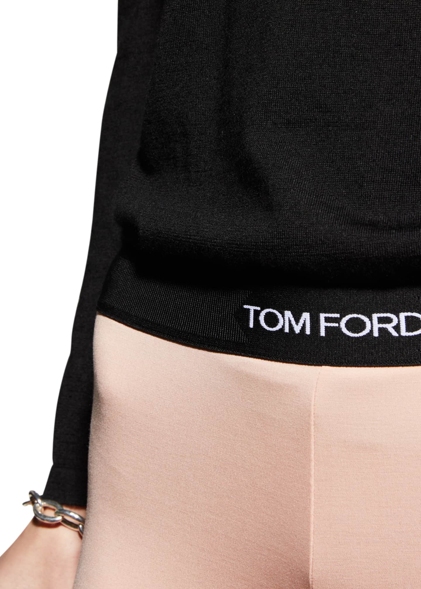 TOM FORD Logo-Band Cropped Biker Shorts - Bergdorf Goodman