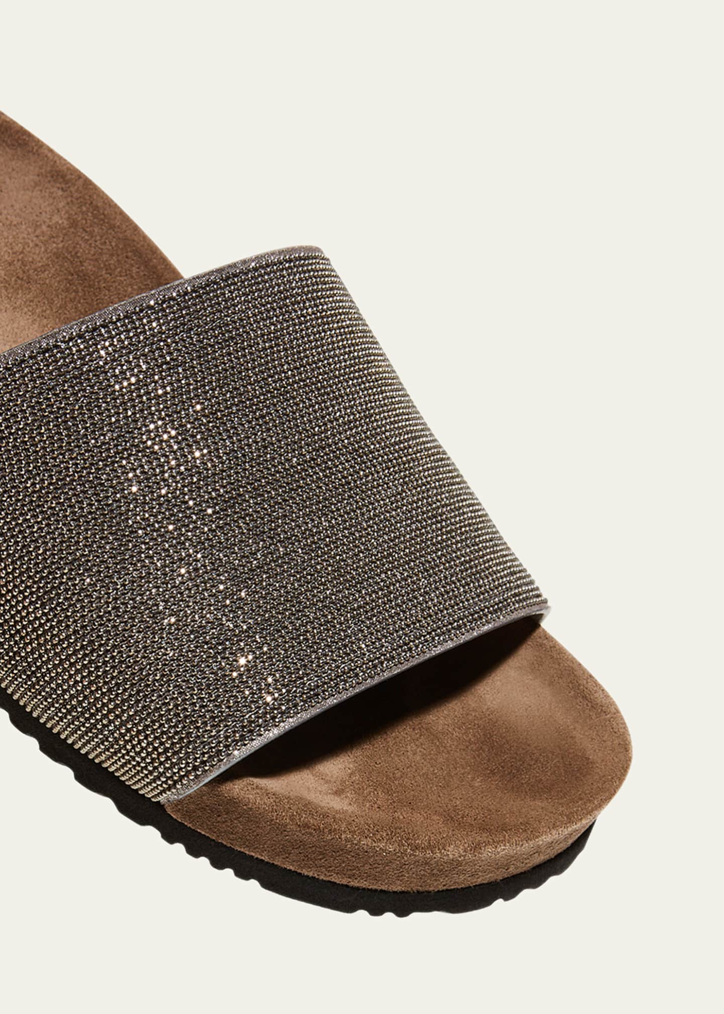Brunello Cucinelli Monili Band Flat Pool Sandals Image 3 of 3