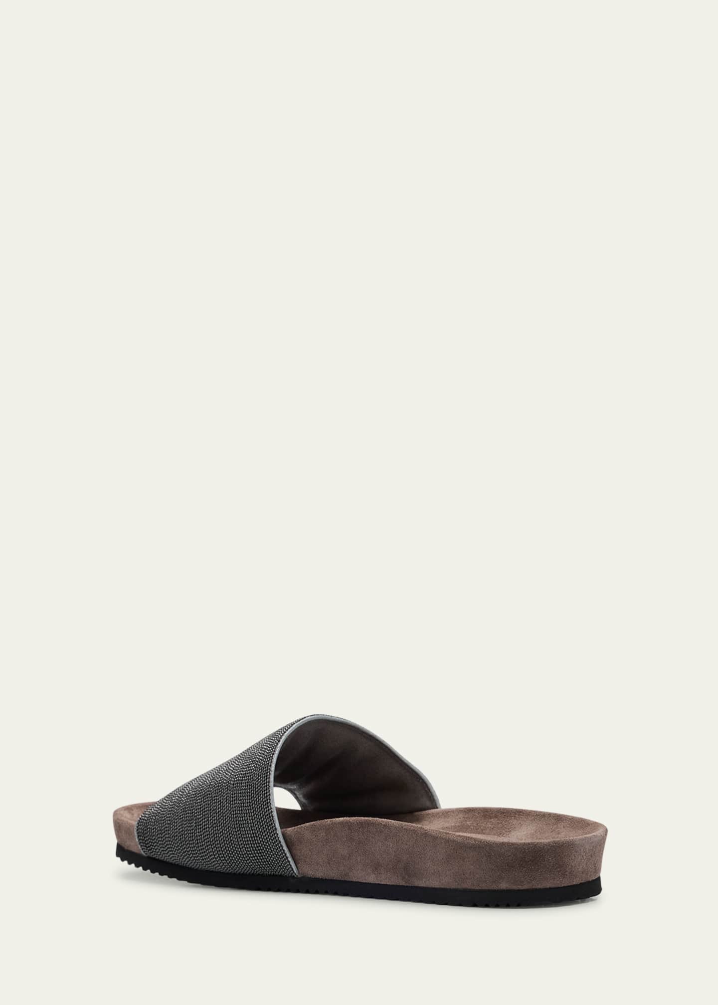 Brunello Cucinelli Monili Band Flat Pool Sandals Image 4 of 6
