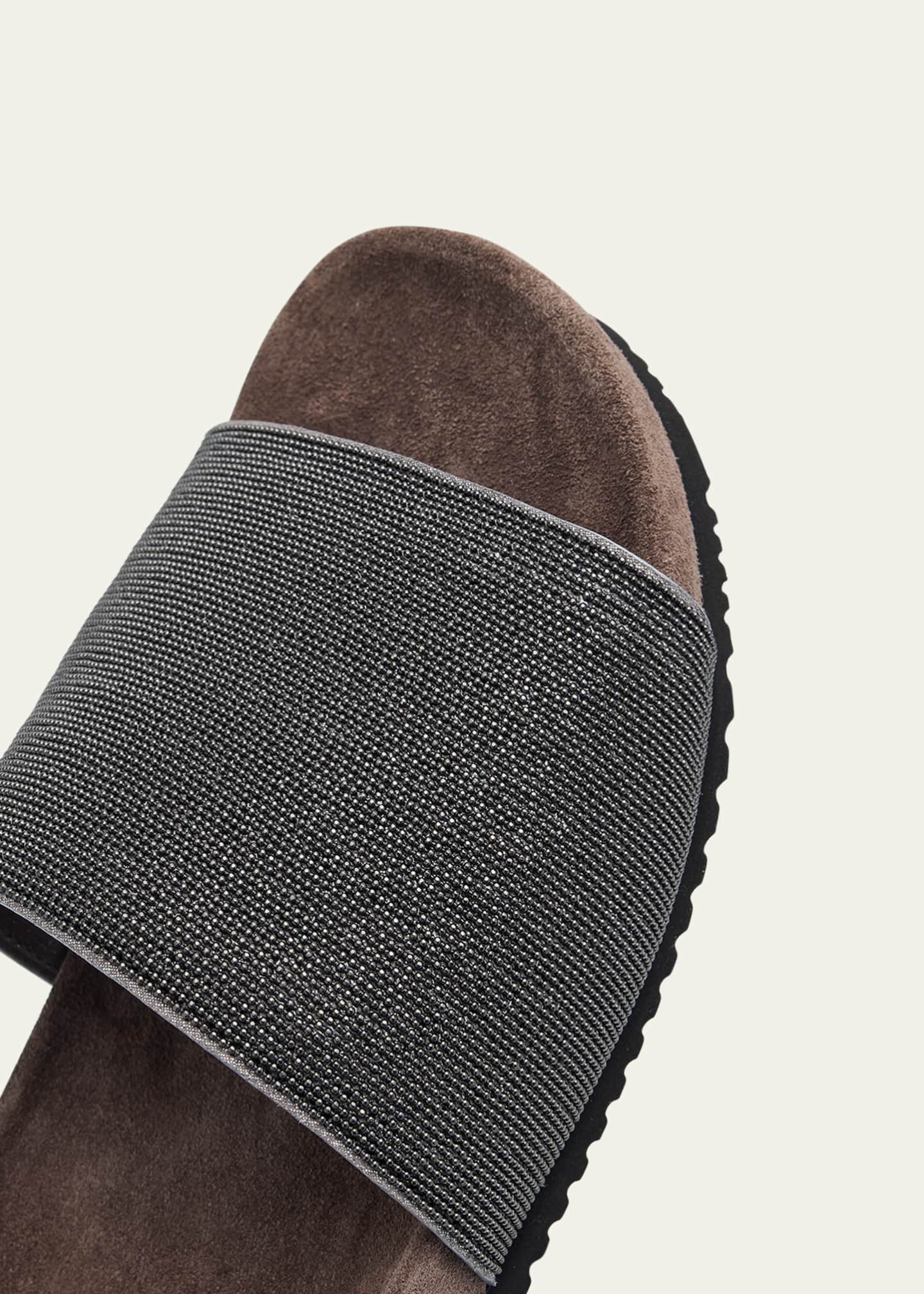 Brunello Cucinelli Monili Band Flat Pool Sandals Image 5 of 6