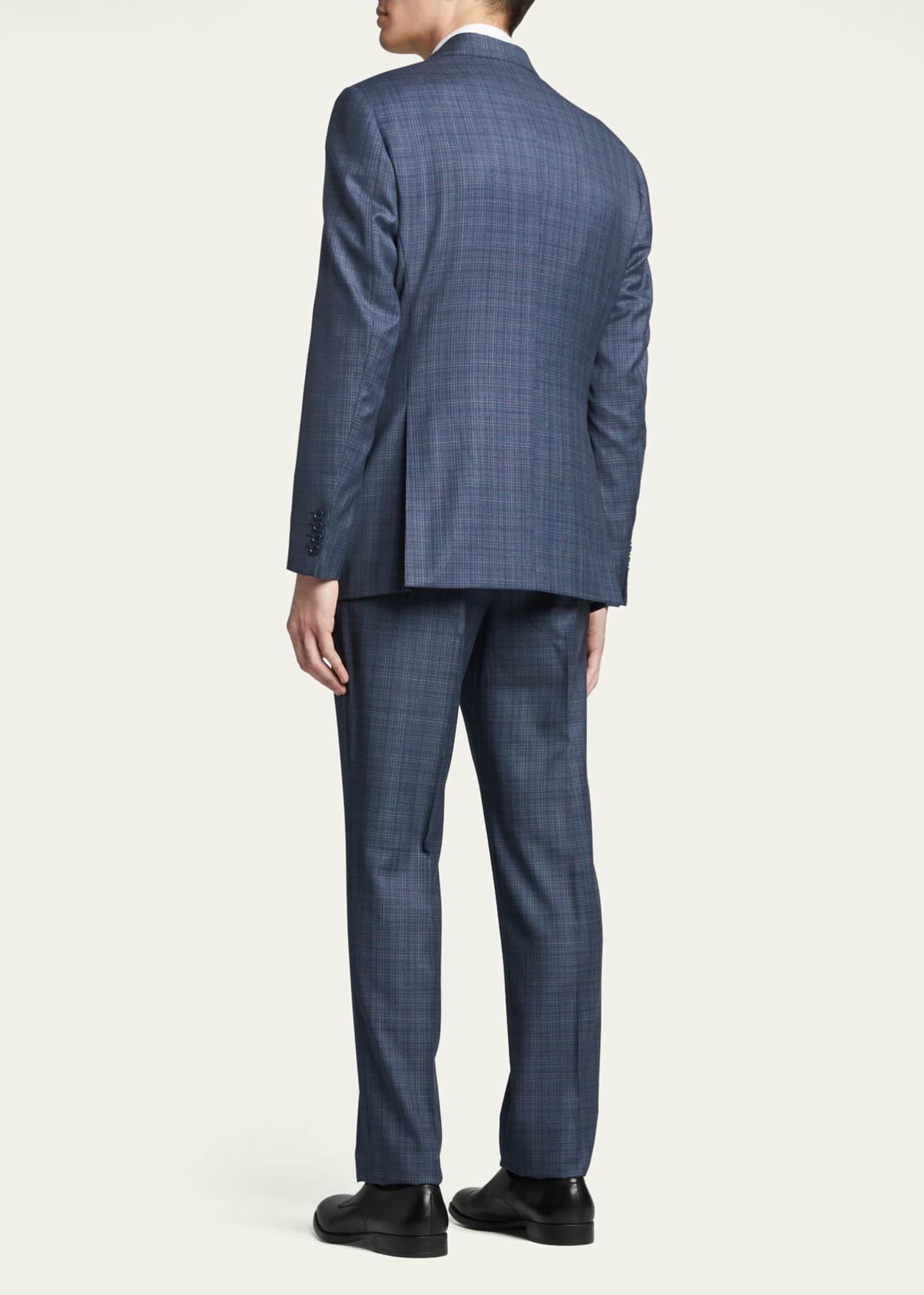 Emporio Armani Men's Plaid G-Line Wool Two-Piece Suit - Bergdorf Goodman