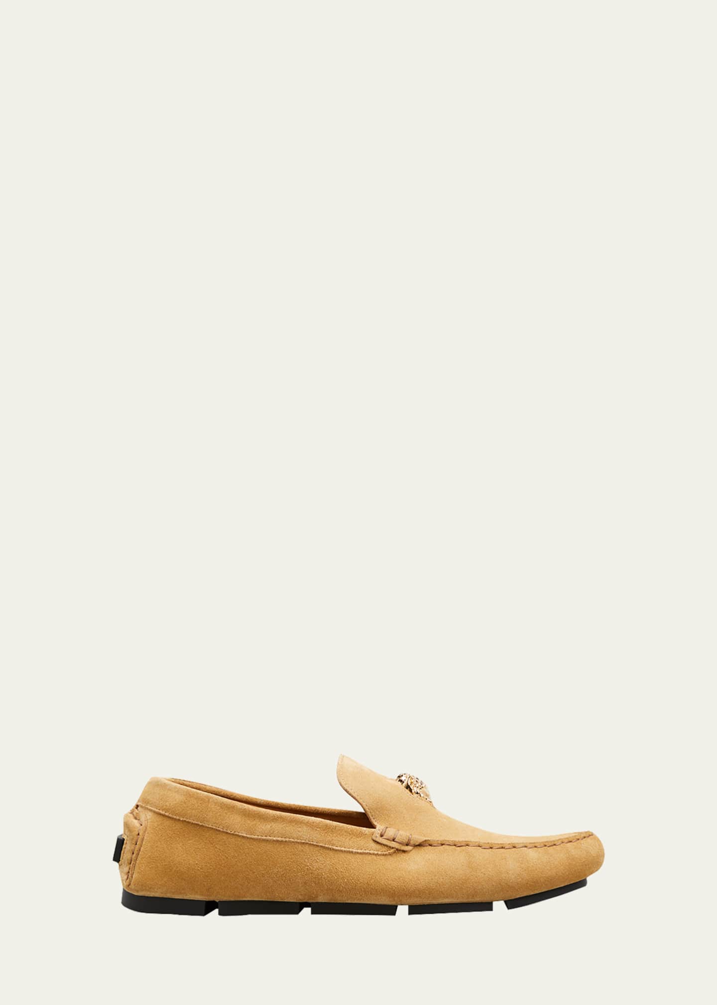 Versace Men s Medusa Head Suede Drivers Bergdorf Goodman