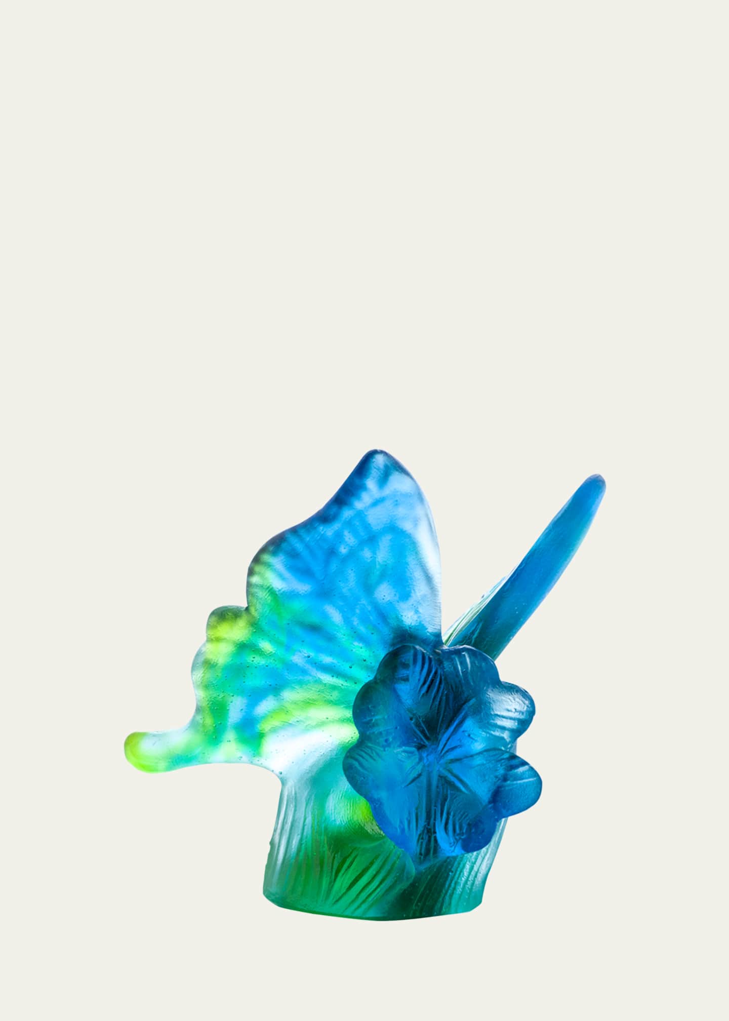Daum Butterfly In Blue And Green Figurine Image 1 of 3