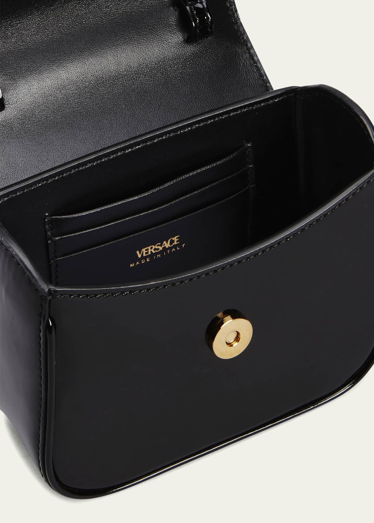 La Medusa patent mini bag, Versace