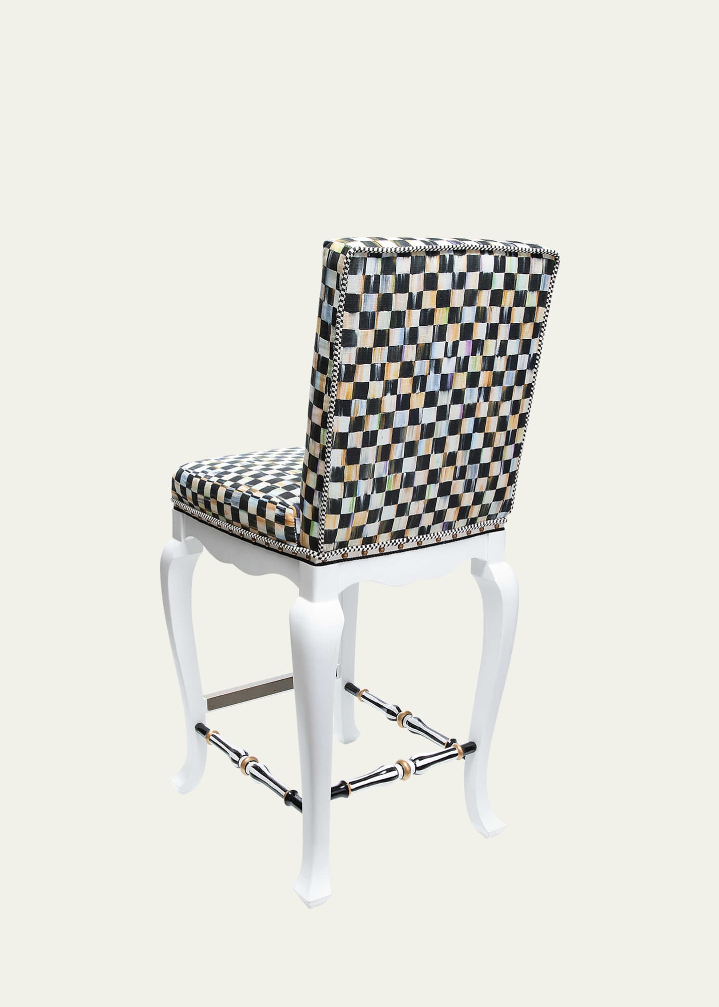 MacKenzie-Childs Courtly Check Counter Stool Image 4 of 4