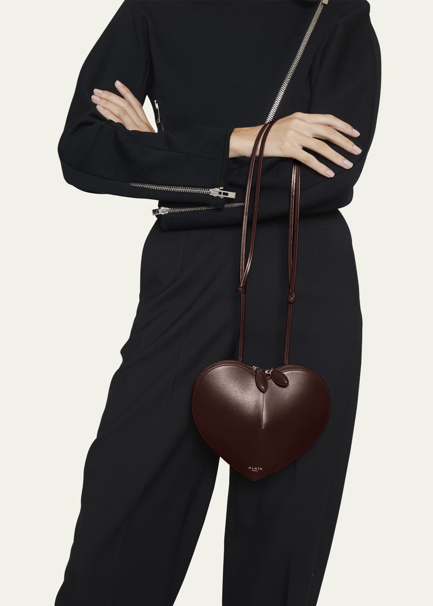 ALAIA Le Coeur Crossbody Bag in Lux Leather - Bergdorf Goodman