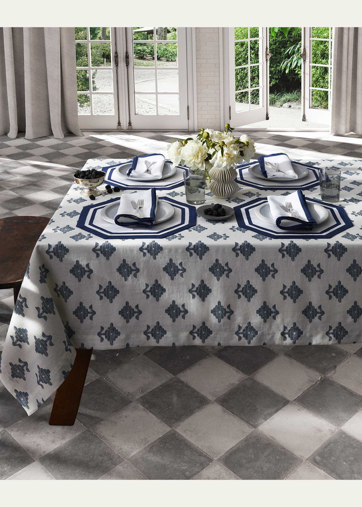 Matouk Schumacher Rubia Round Tablecloth, 90" - Bergdorf Goodman