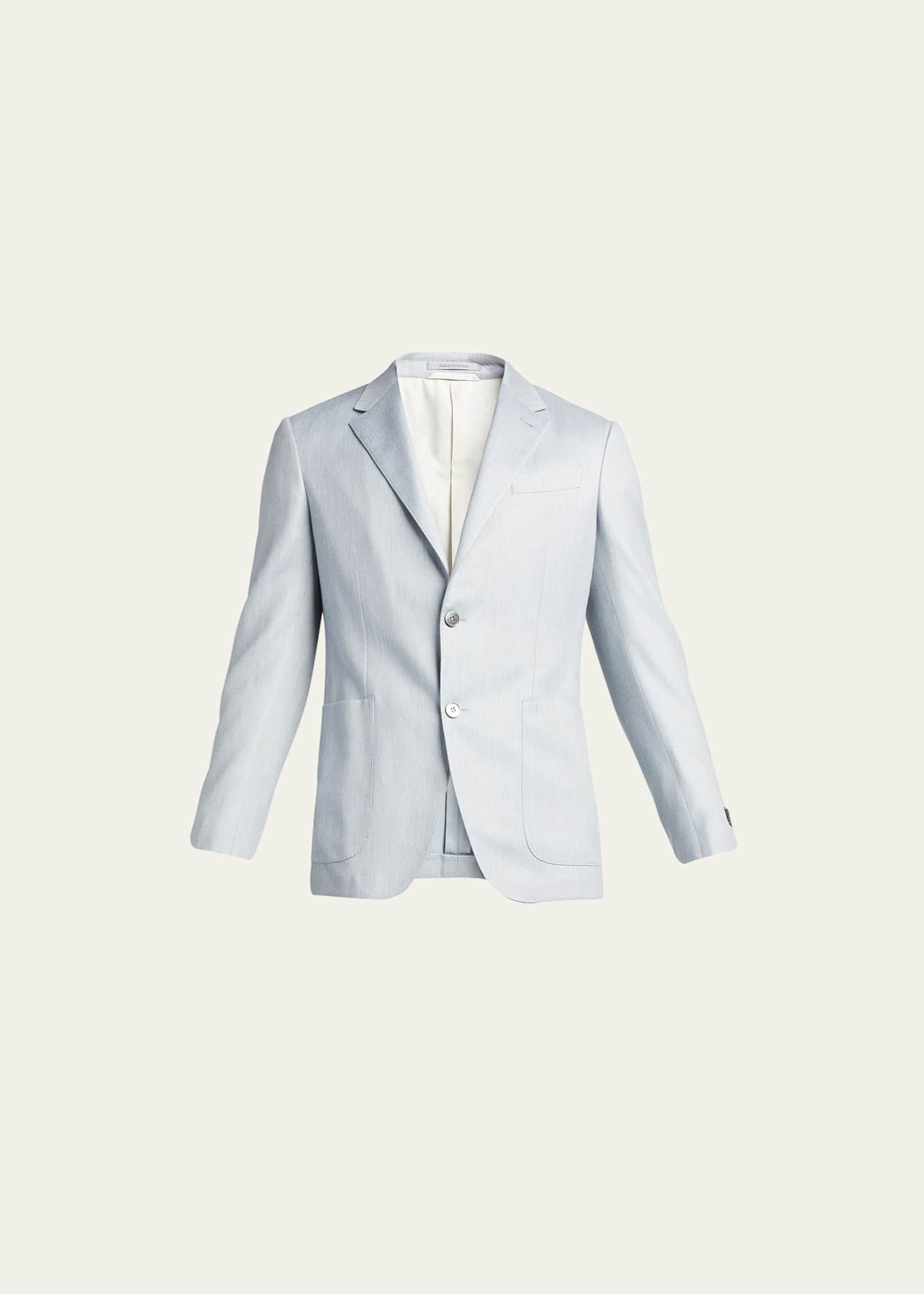 ZEGNA Men's Linen-Blend Crossover Blazer - Bergdorf Goodman