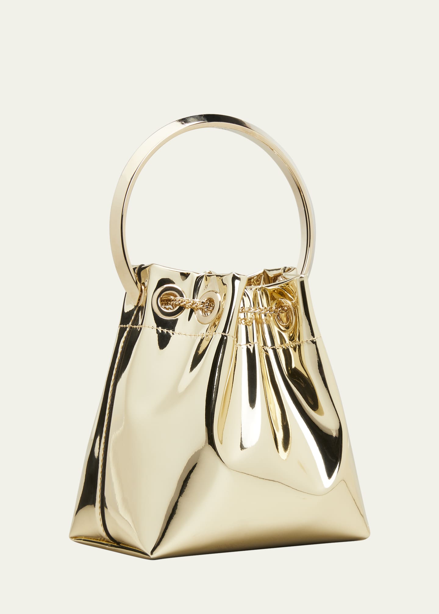 Jimmy Choo Bon Bon Mirror Fabric with Metal Handle Image 3 of 5