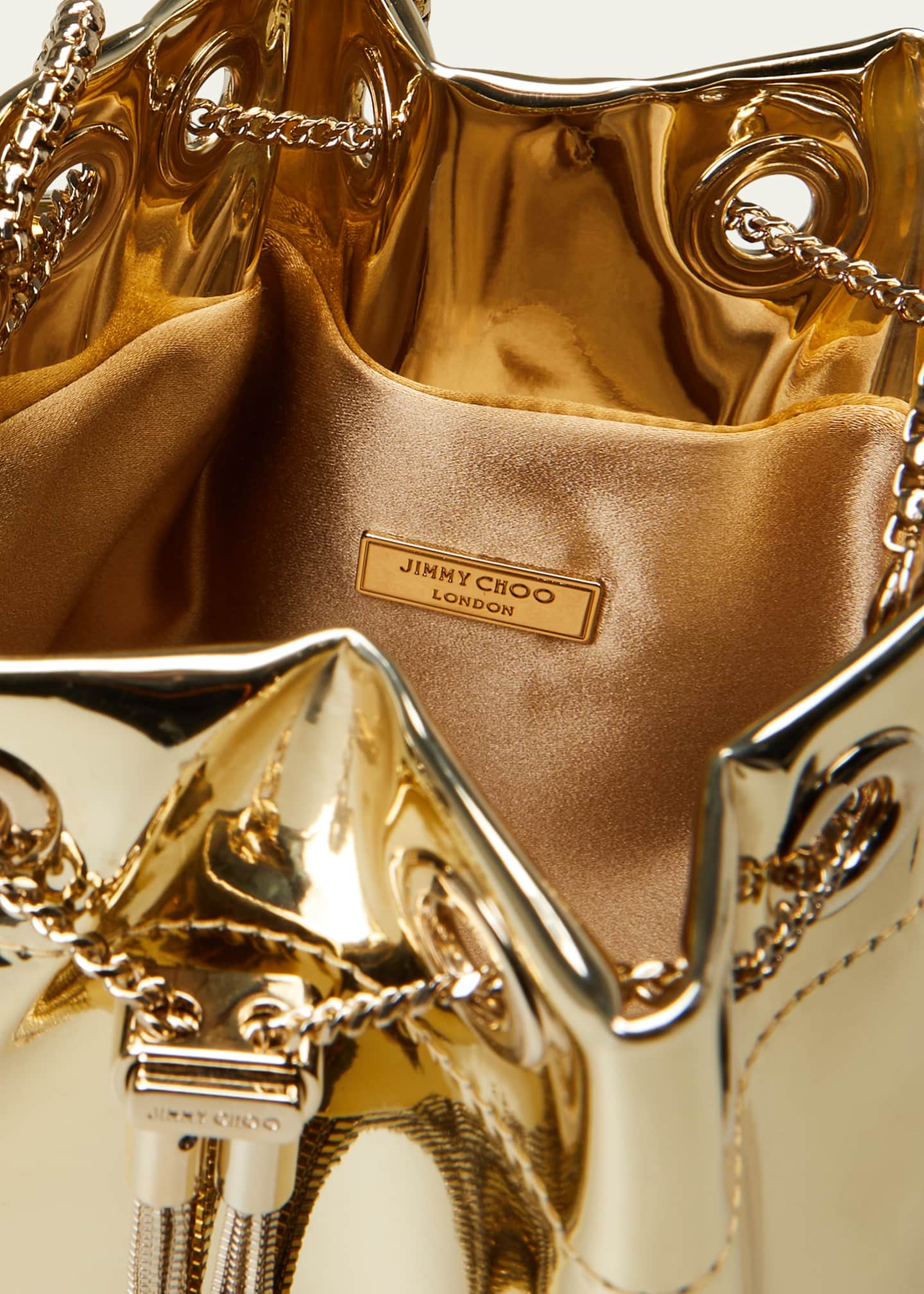 Jimmy Choo Bon Bon Mirror Fabric with Metal Handle Image 4 of 5