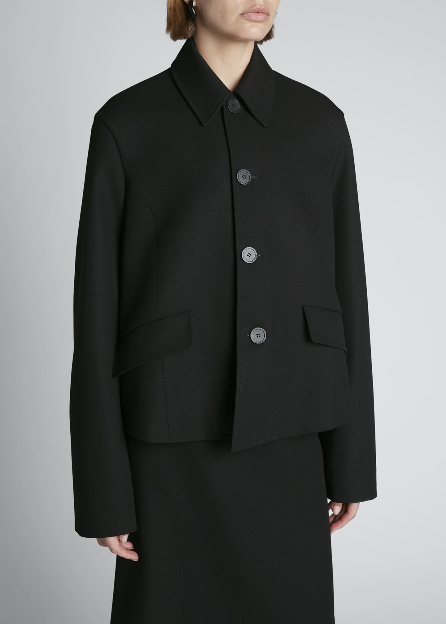 Deconstructed Wool Barathea Jacket