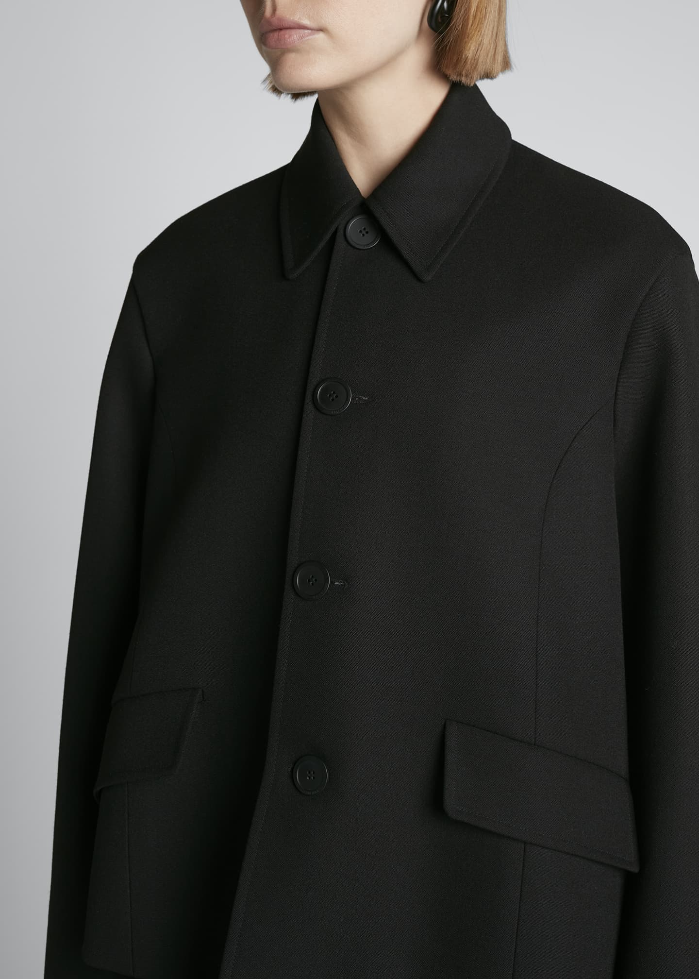 Deconstructed Wool Barathea Jacket