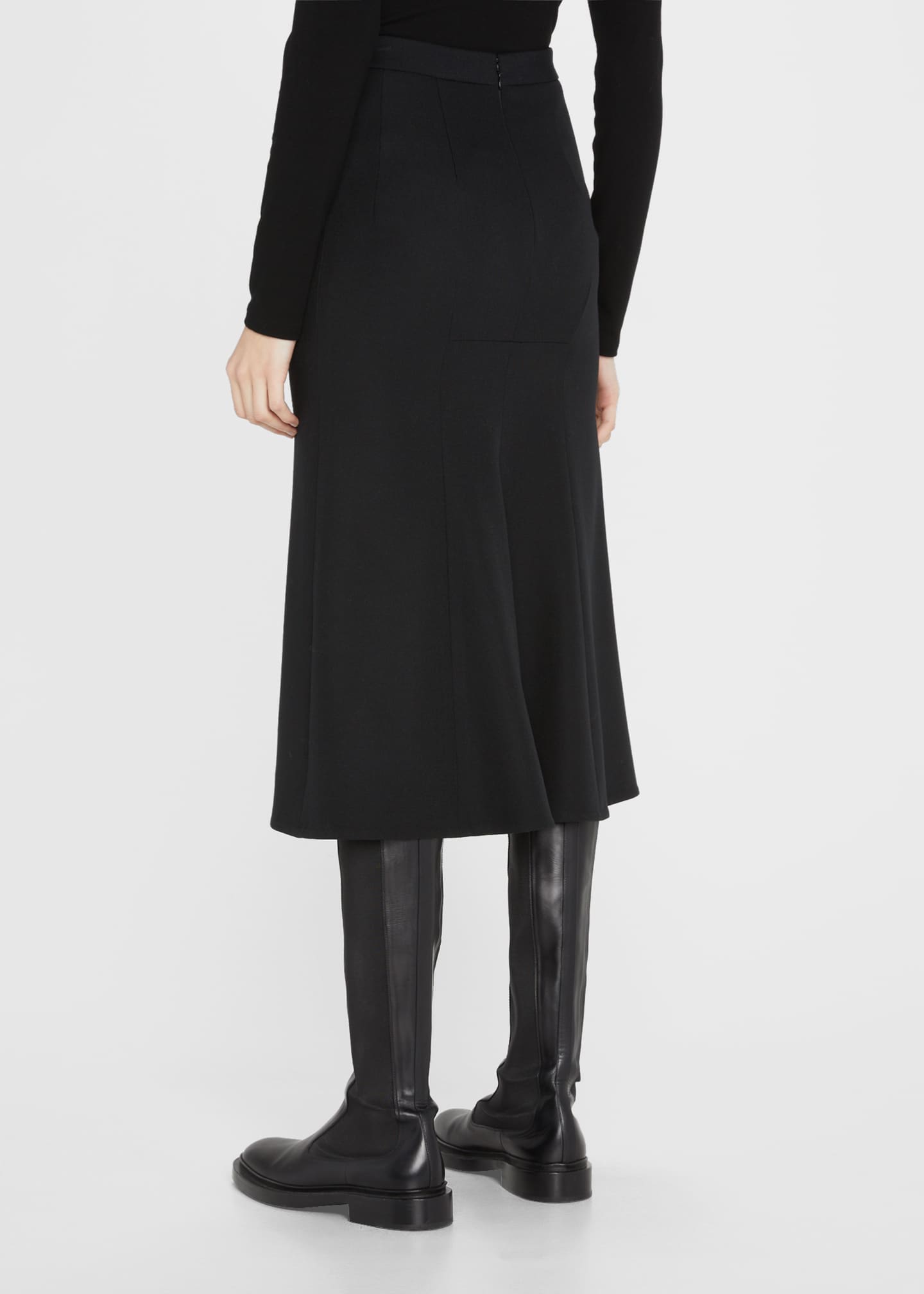 Balenciaga Pushup Wool Barathea Midi Skirt - Bergdorf Goodman