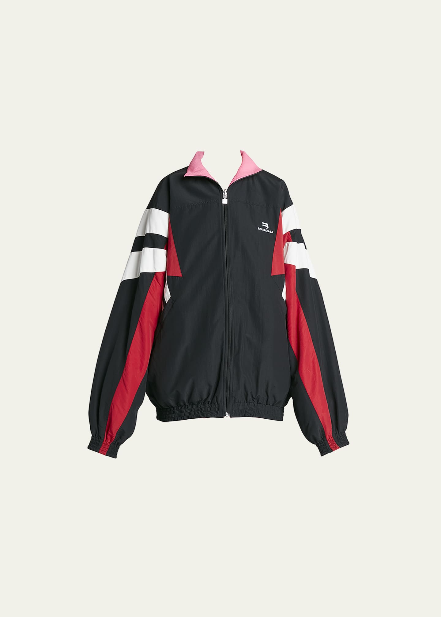 Balenciaga Reversible Colorblock Nylon Tracksuit Jacket