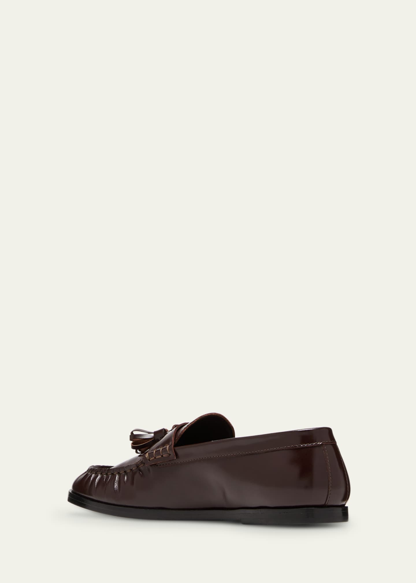 Calfskin Tassel Boyfriend Loafers