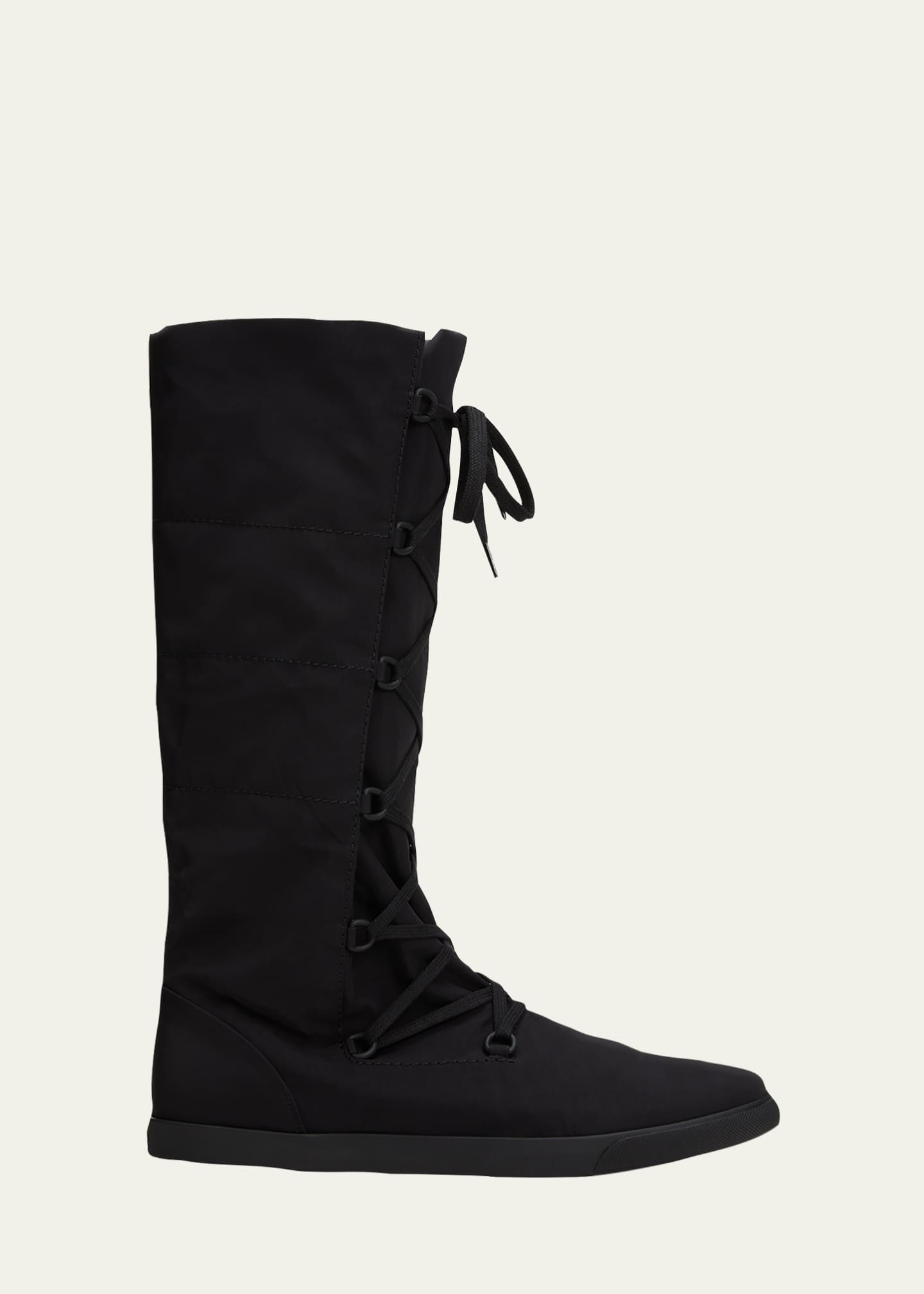 the same Dated Summon THE ROW Banana Nylon Lace-Up Mid Boots - Bergdorf Goodman