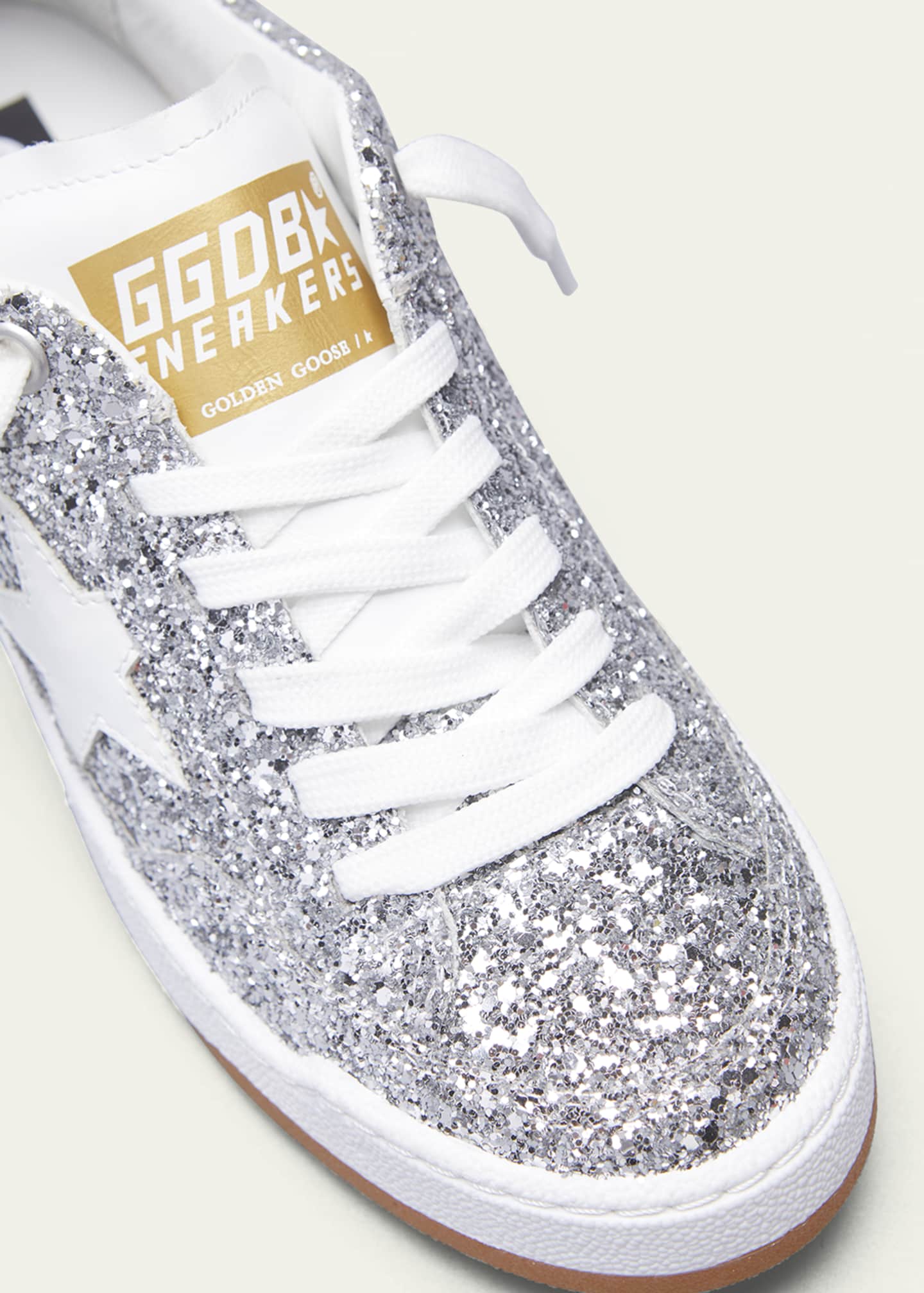 Golden Goose Yeah Glitter Upper Leather Tongue And Star Sneakers Image 3 of 3