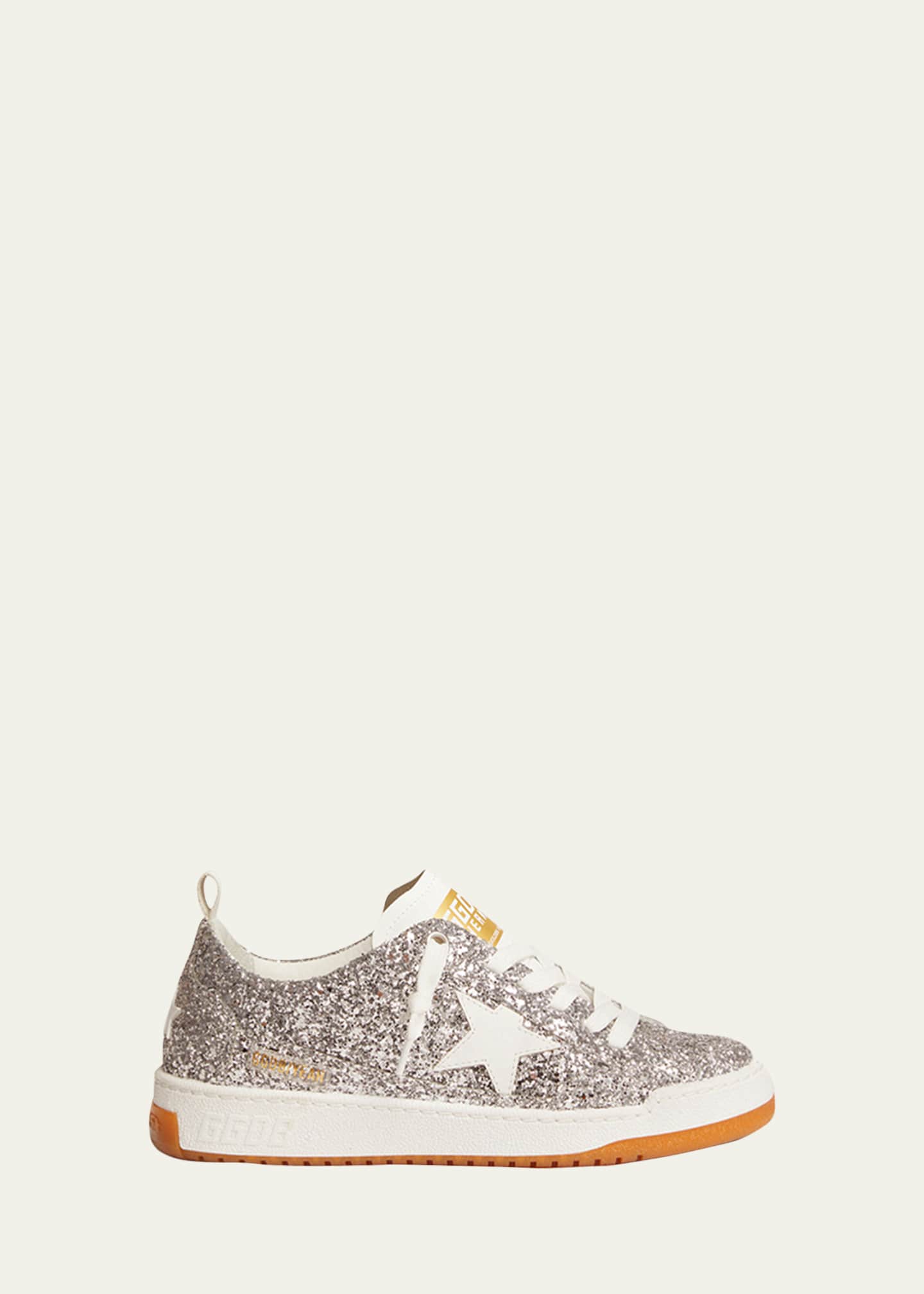 Golden Goose Yeah Glitter Upper Leather Tongue And Star Sneakers Image 1 of 3