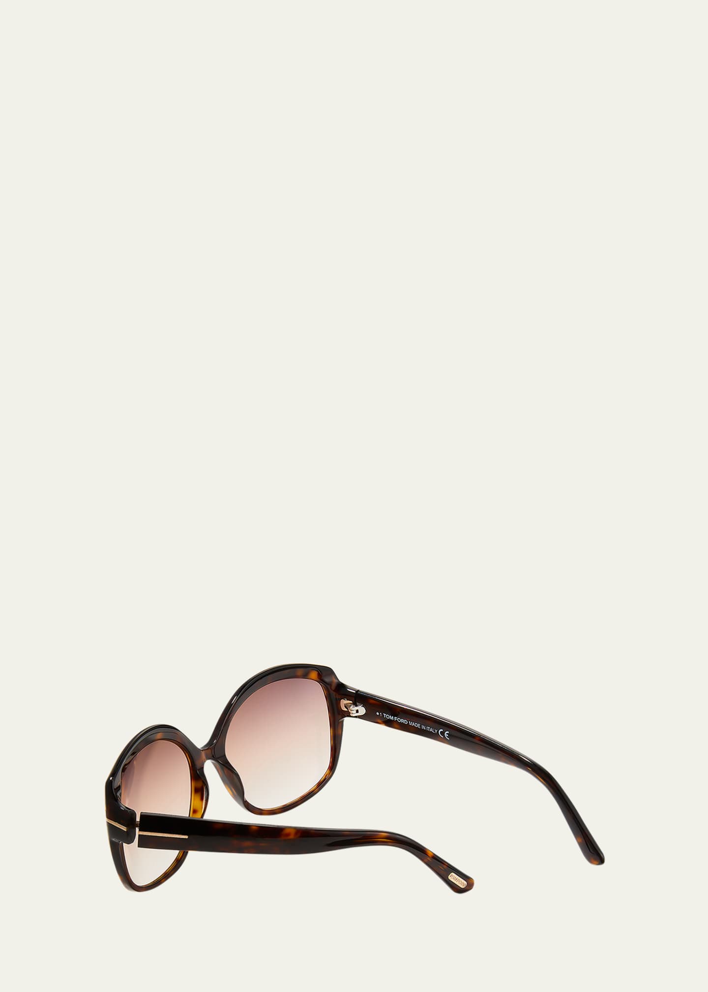 Brown Round acetate sunglasses, Tom Ford