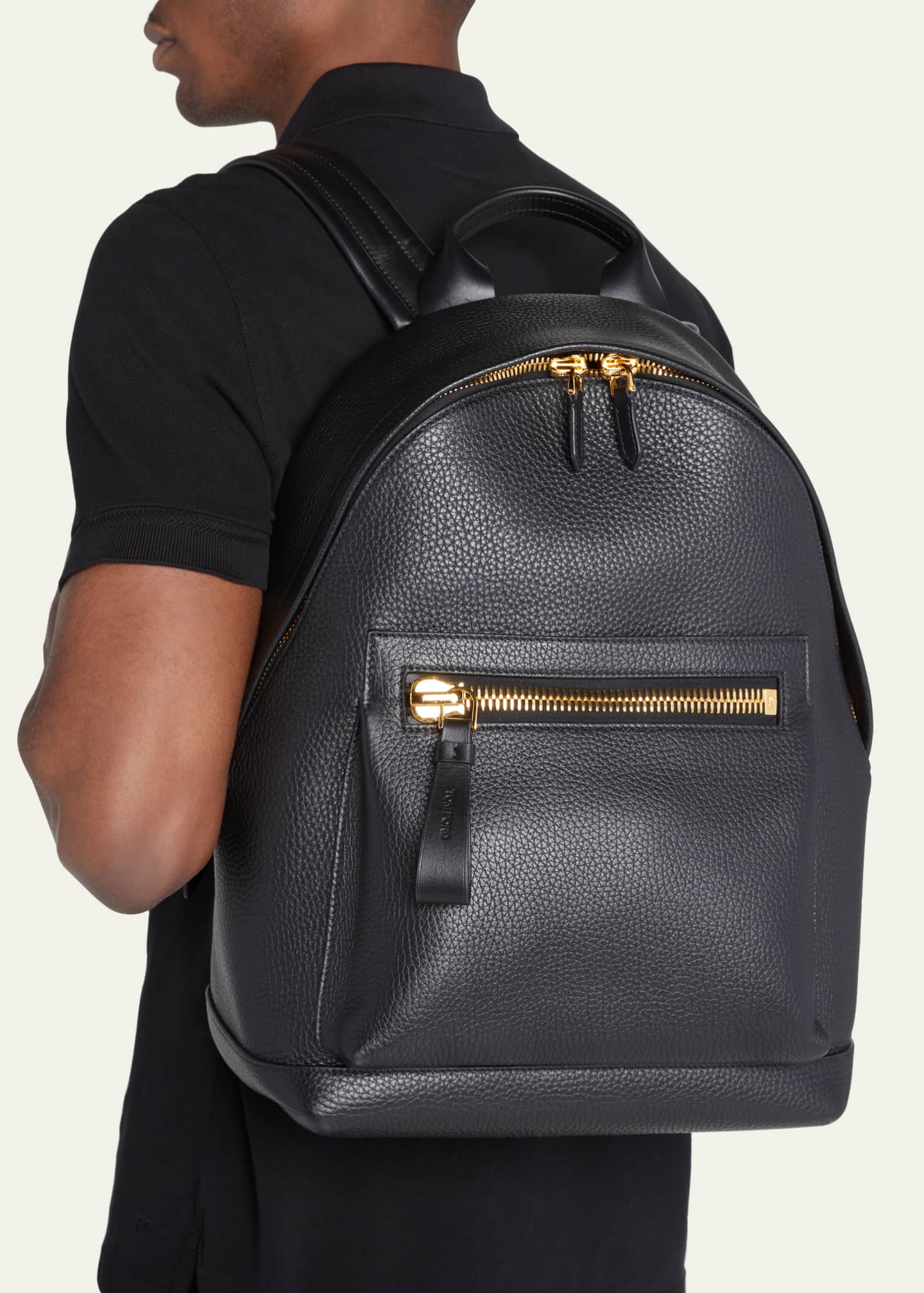 TOM FORD Men's Buckley Grain Leather Backpack - Bergdorf Goodman