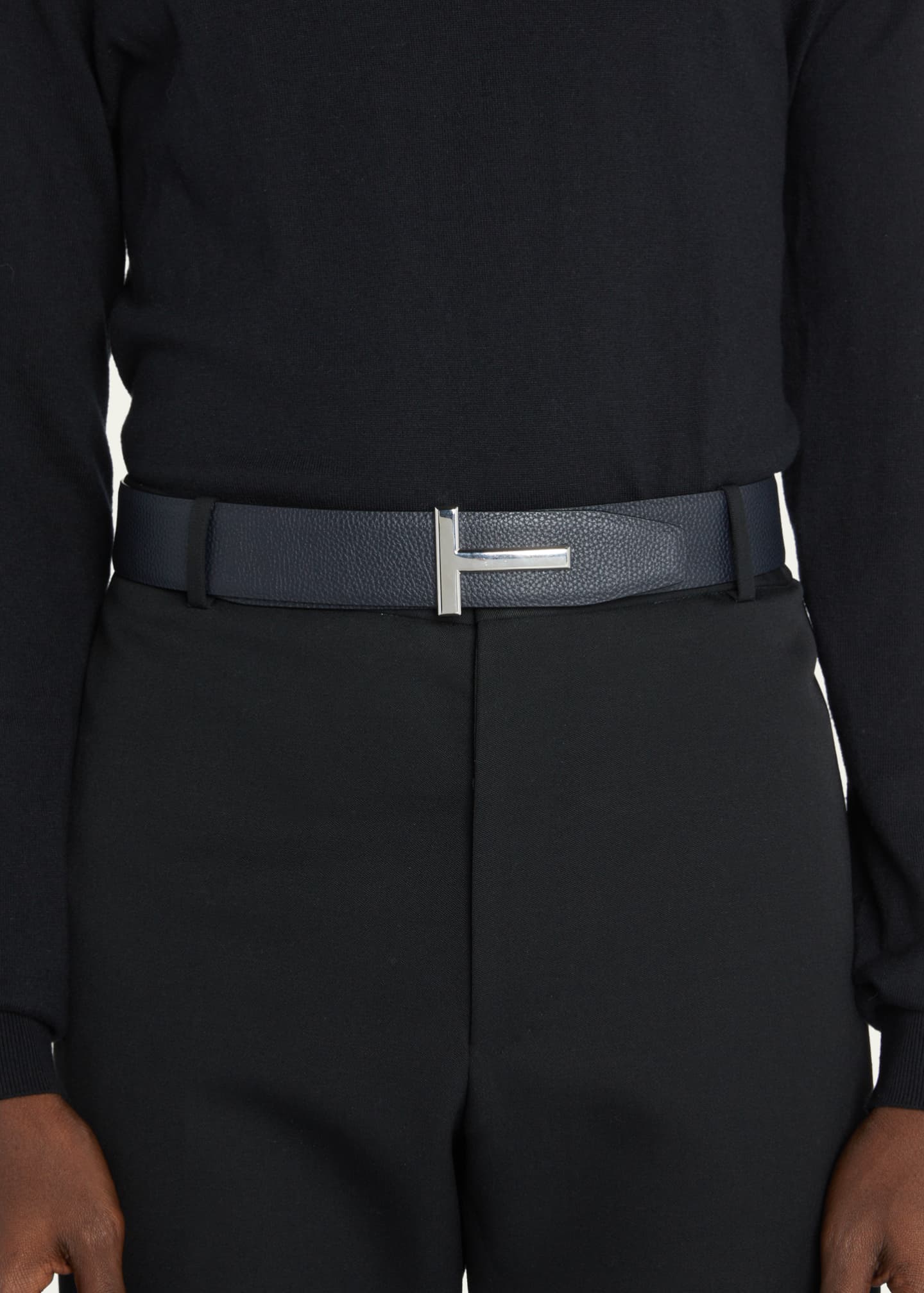 TOM FORD Men's T-Buckle Reversible Leather Belt, 40mm - Bergdorf Goodman
