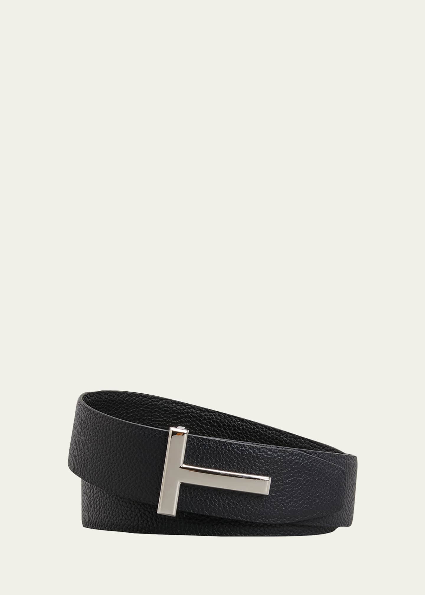 TOM FORD Men's T-Buckle Reversible Leather Belt, 40mm - Bergdorf Goodman
