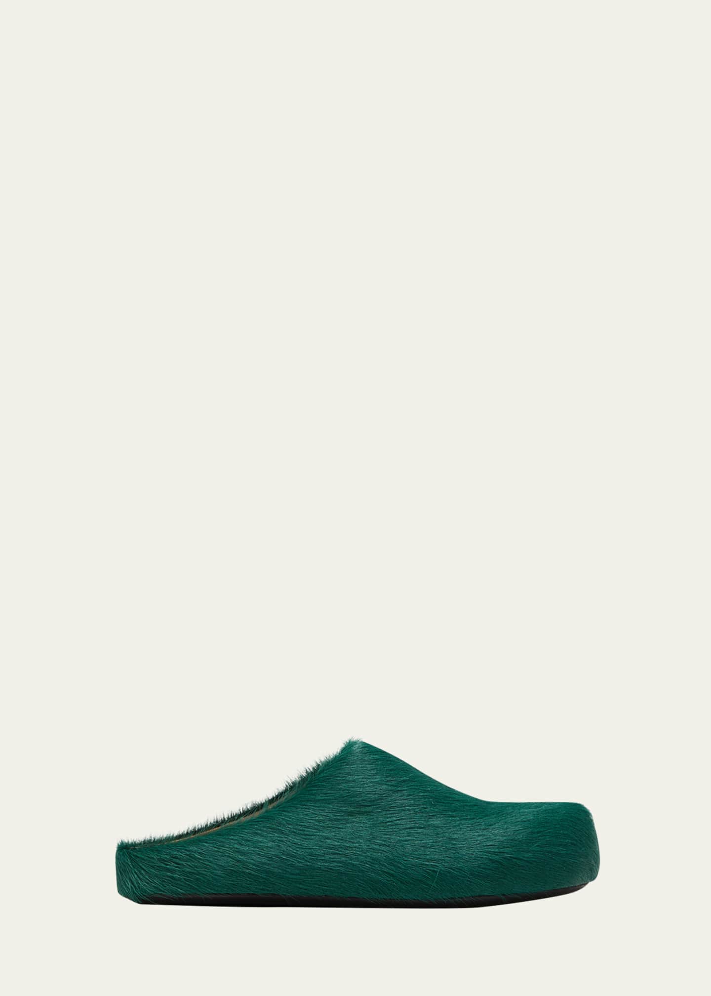 MARNI FUSSBETT CALF HAIR SABOT MULES