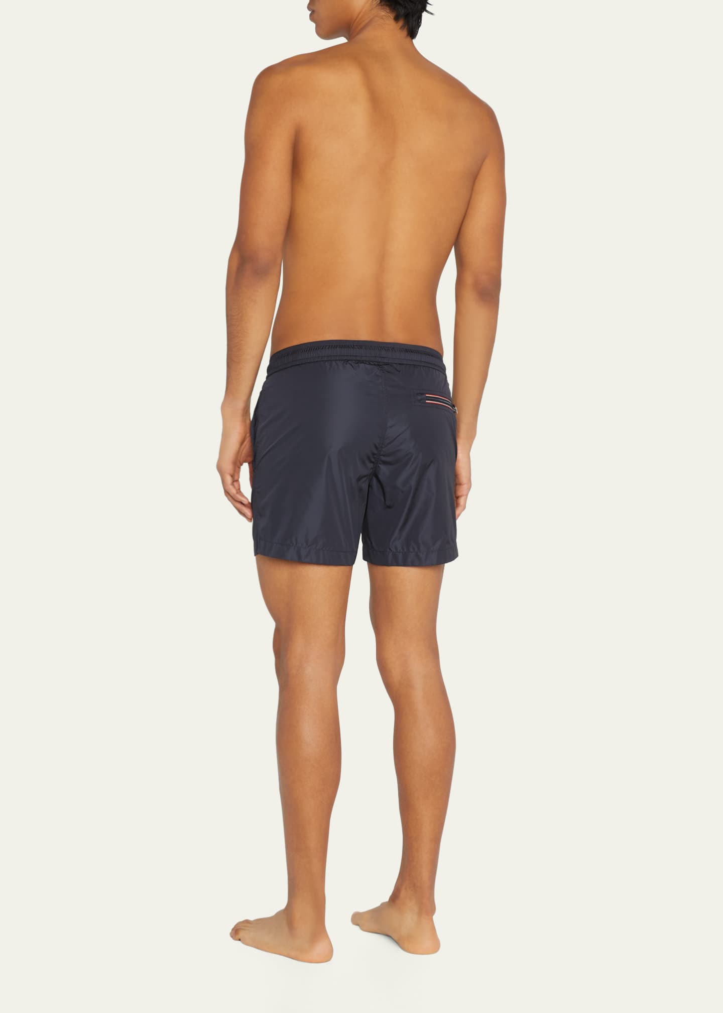 Black moncler swim shorts top