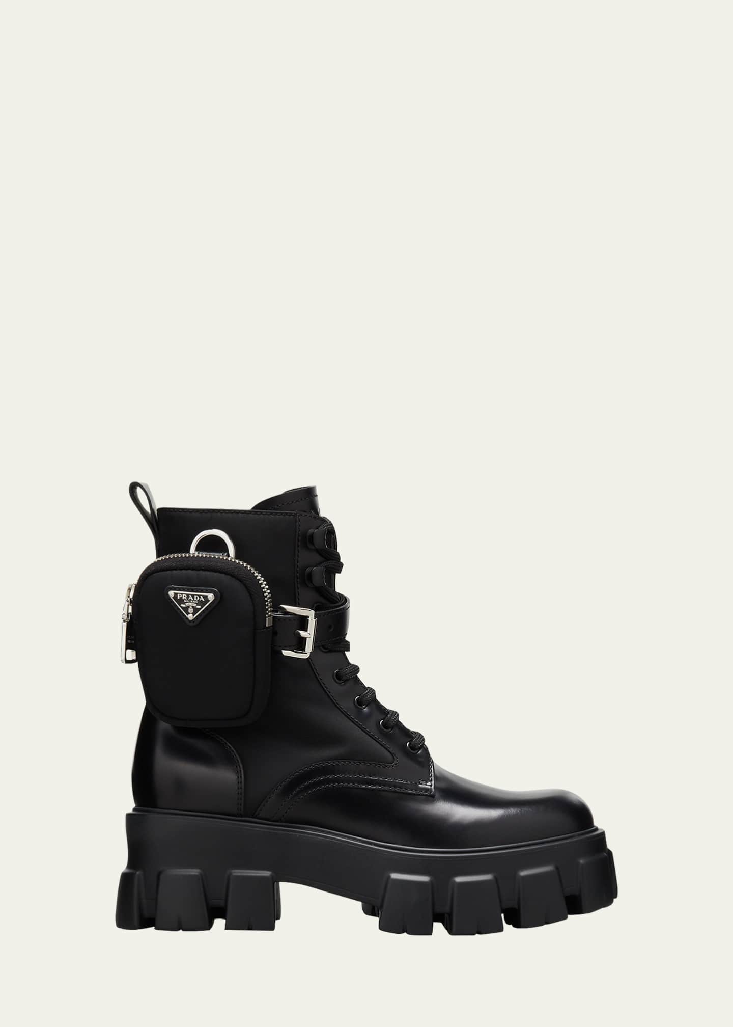 Black prada hot sale booties