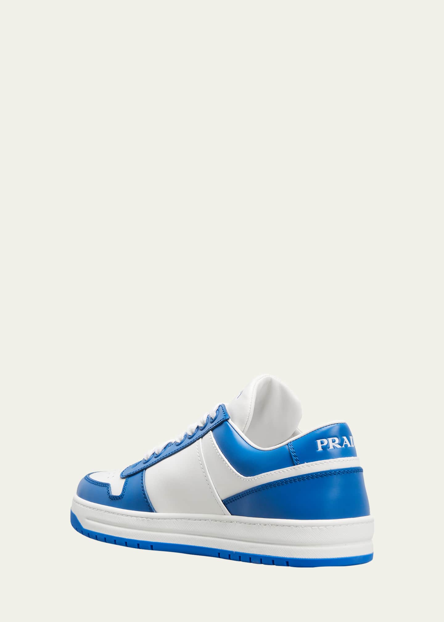 Prada Bicolor Leather Low Top Court Sneakers Bergdorf Goodman