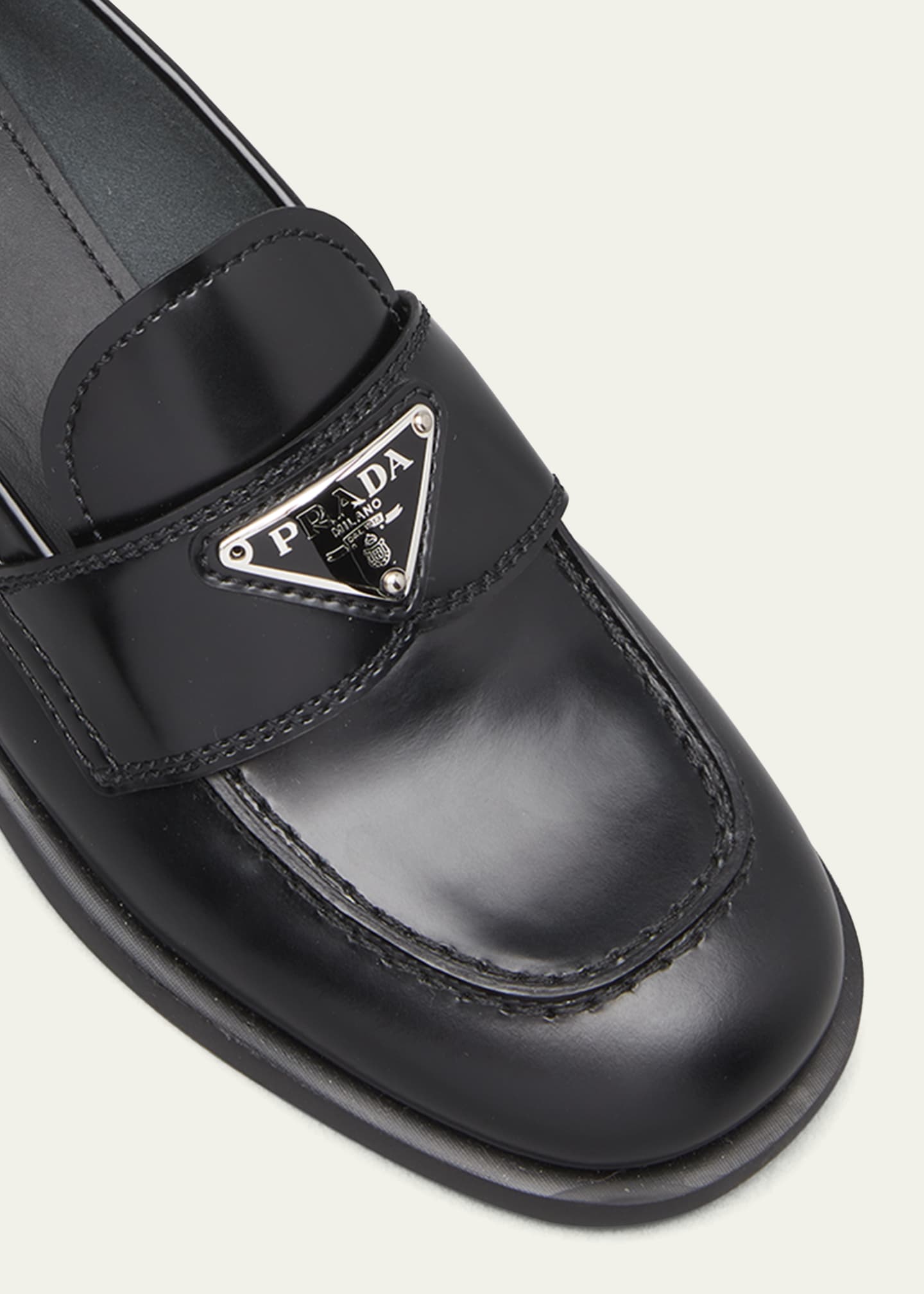 Prada loafers sale hot sale