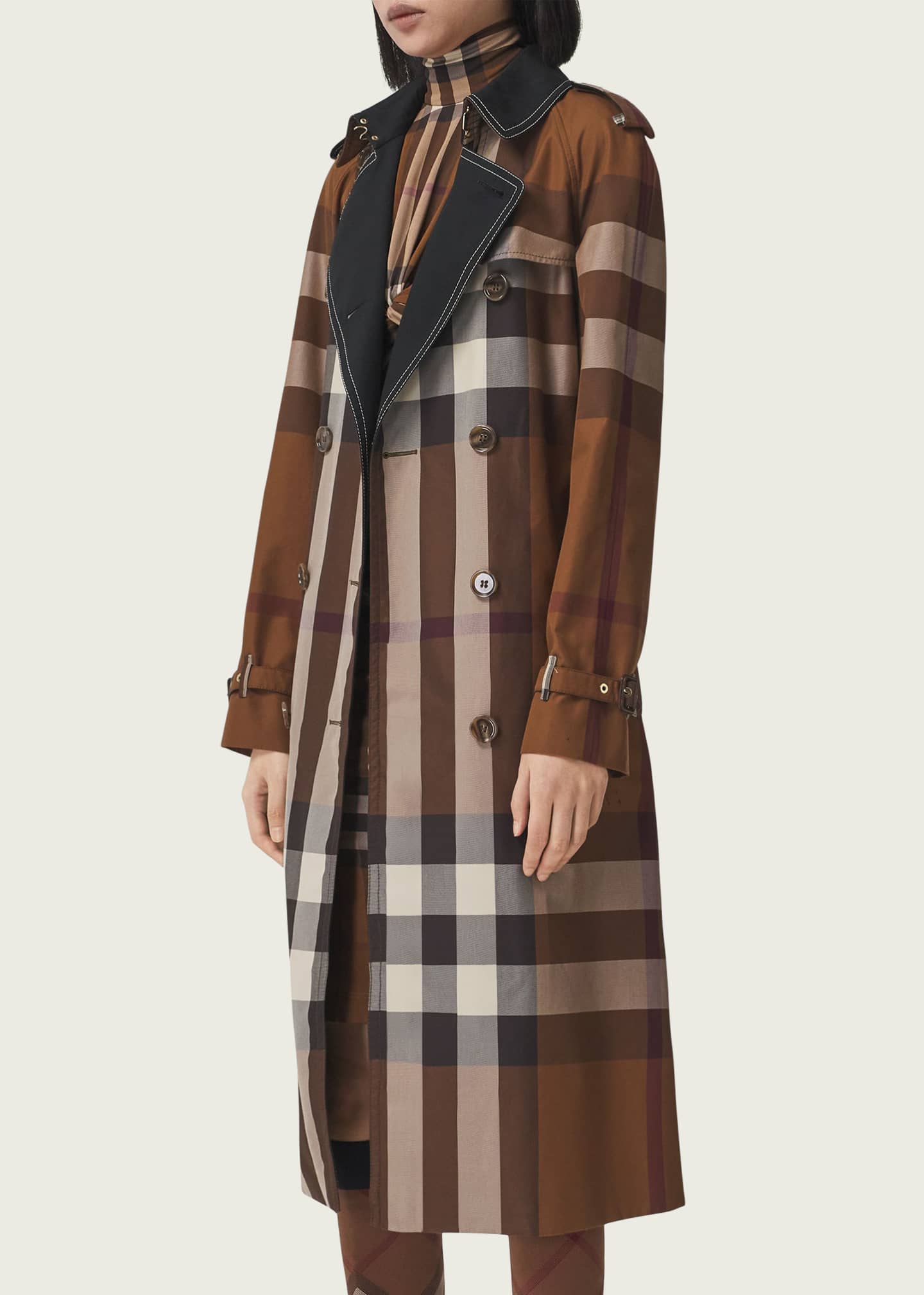 Burberry Waterloo Check-Print Double-Breasted Trench Coat - Bergdorf Goodman