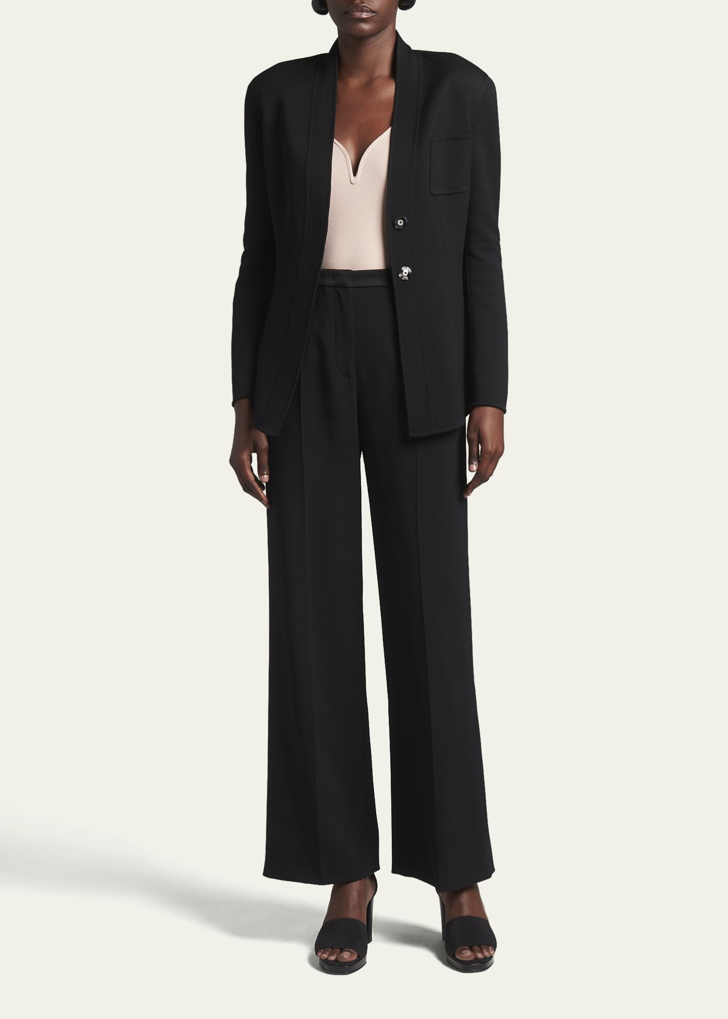 Giorgio Armani Tuxedo Wide-Leg Pants Image 2 of 3