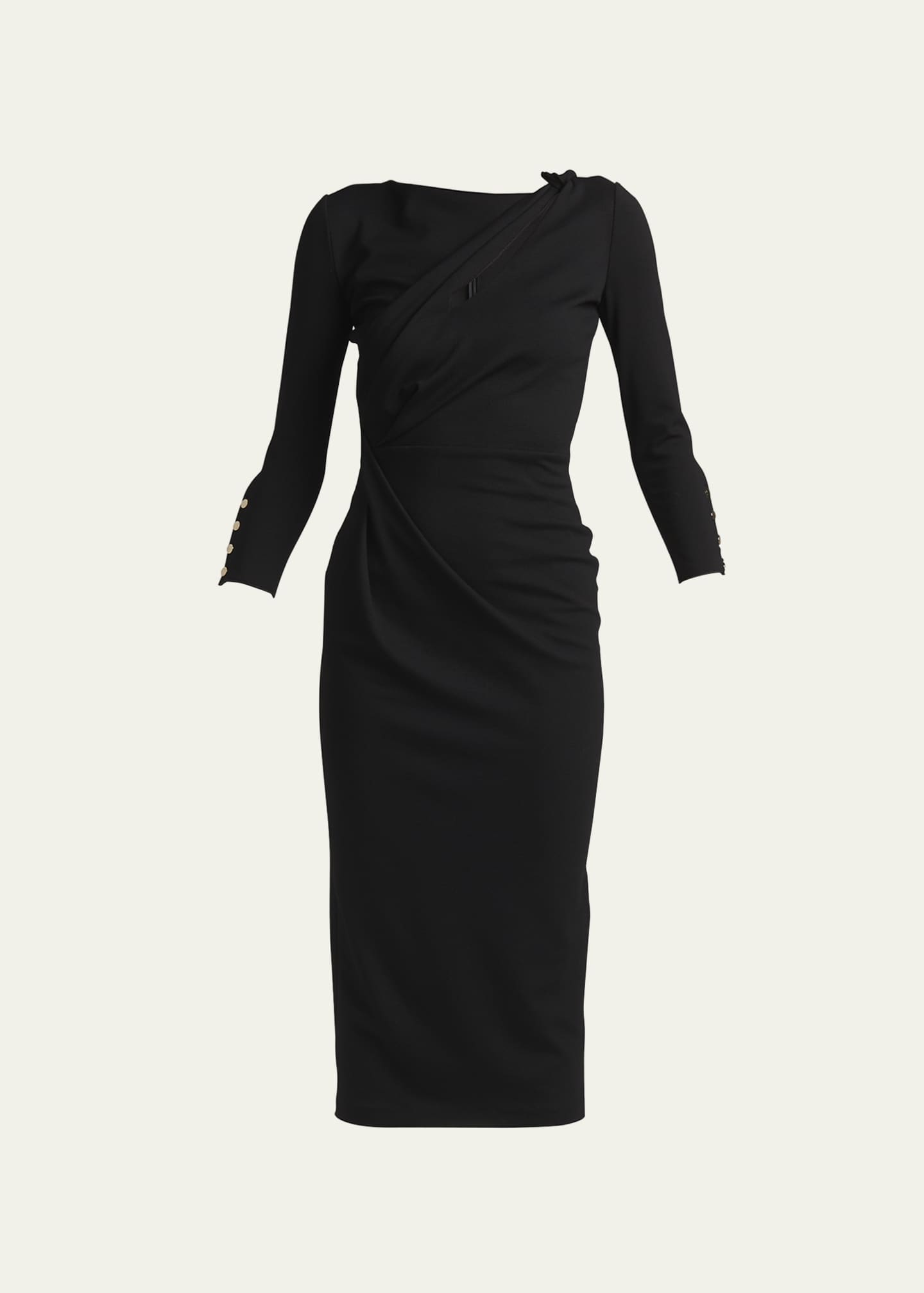 Giorgio Armani Asymmetric Keyhole Midi Dress Image 1 of 5