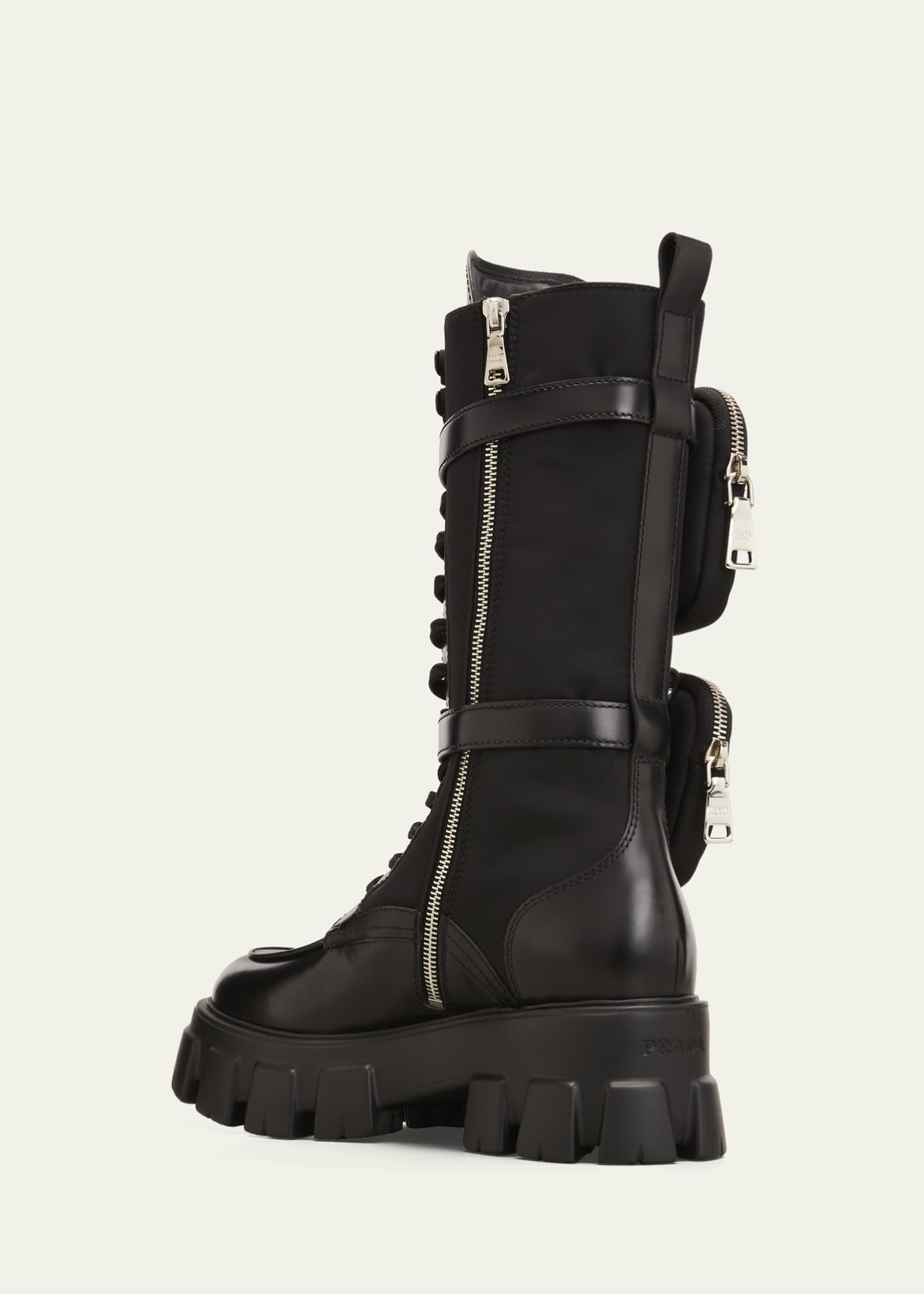 prada boots with pouch