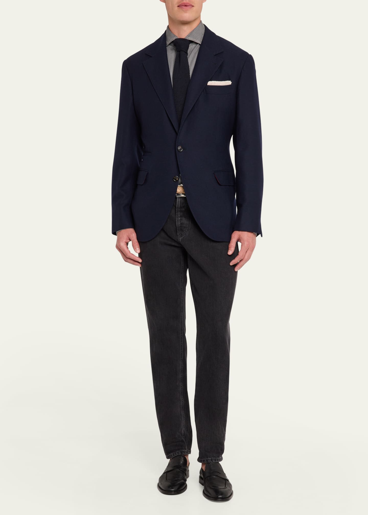 Brunello Cucinelli Men's Cashmere Hopsack Sport Coat Image 2 of 8