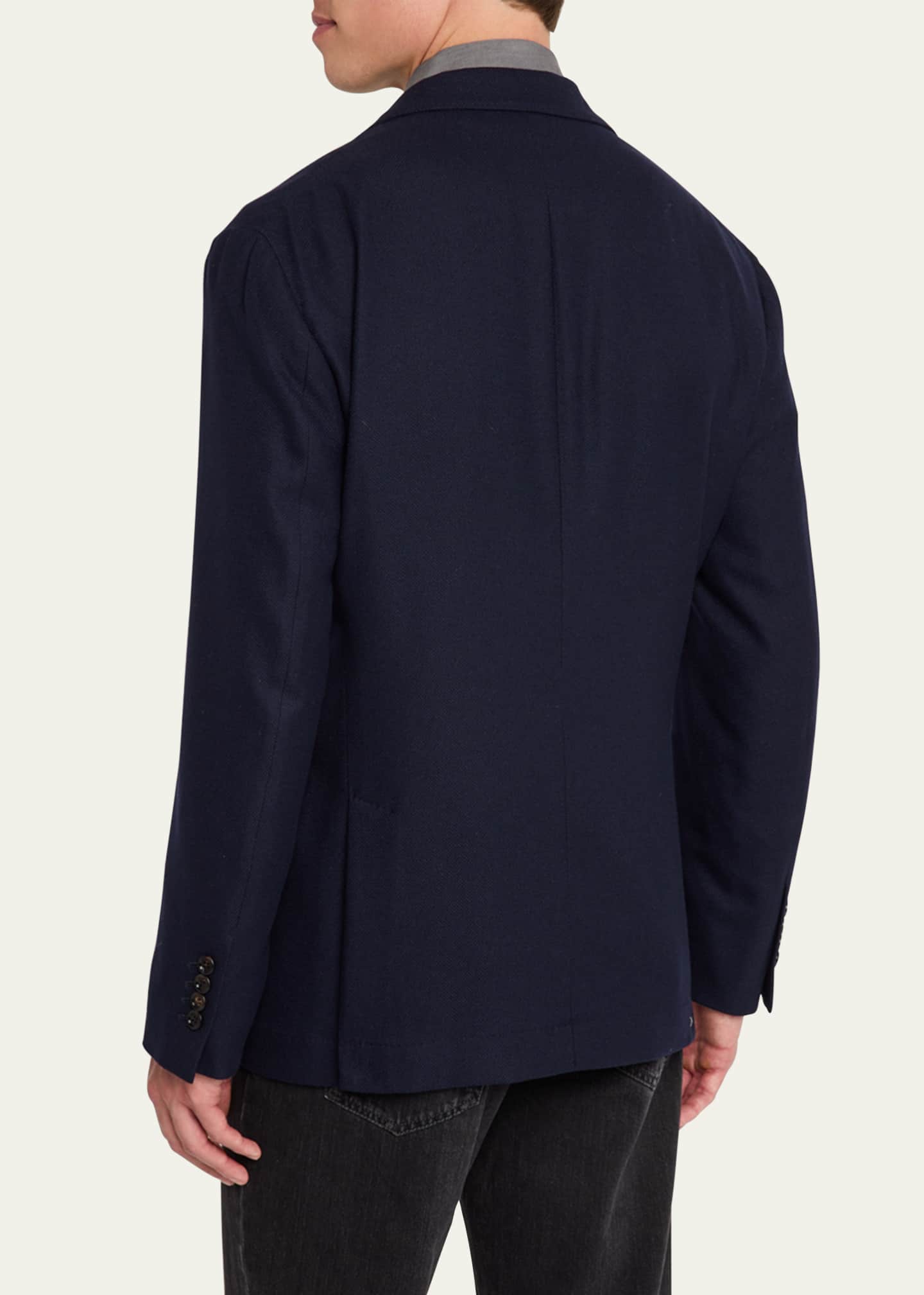 Brunello Cucinelli Men's Cashmere Hopsack Sport Coat Image 3 of 8