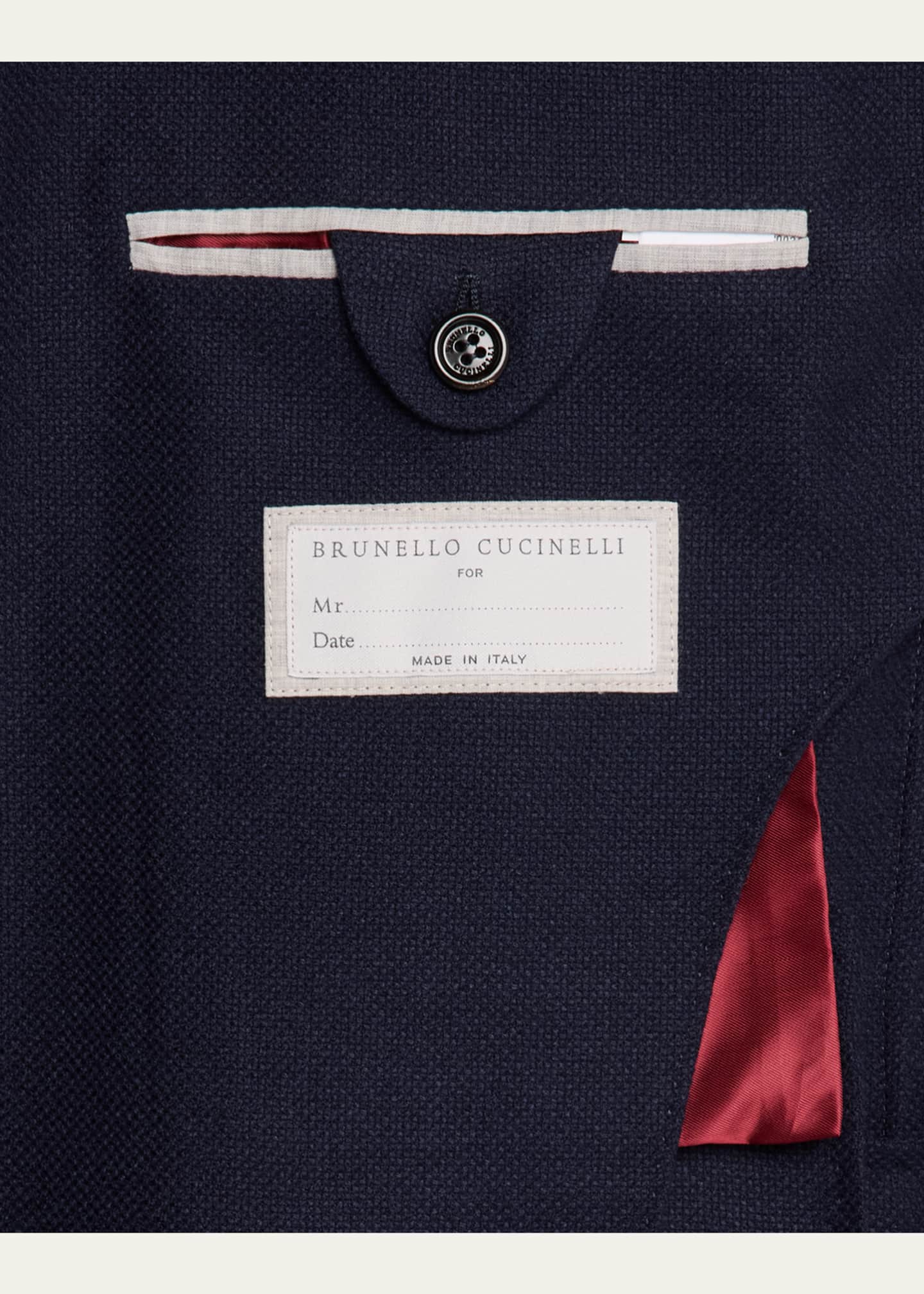 Brunello Cucinelli Men's Cashmere Hopsack Sport Coat Image 6 of 8