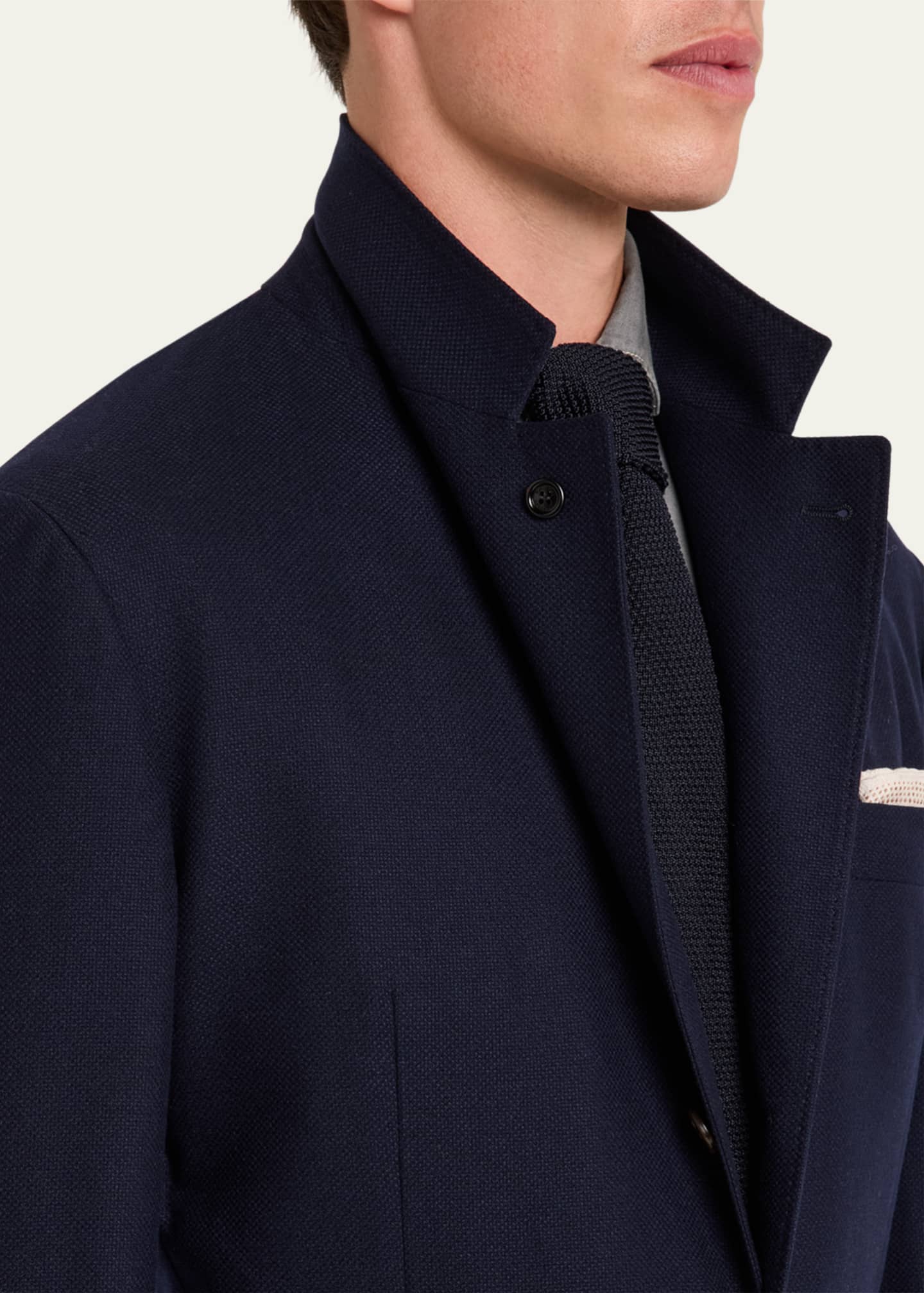 Brunello Cucinelli Men's Cashmere Hopsack Sport Coat Image 7 of 8