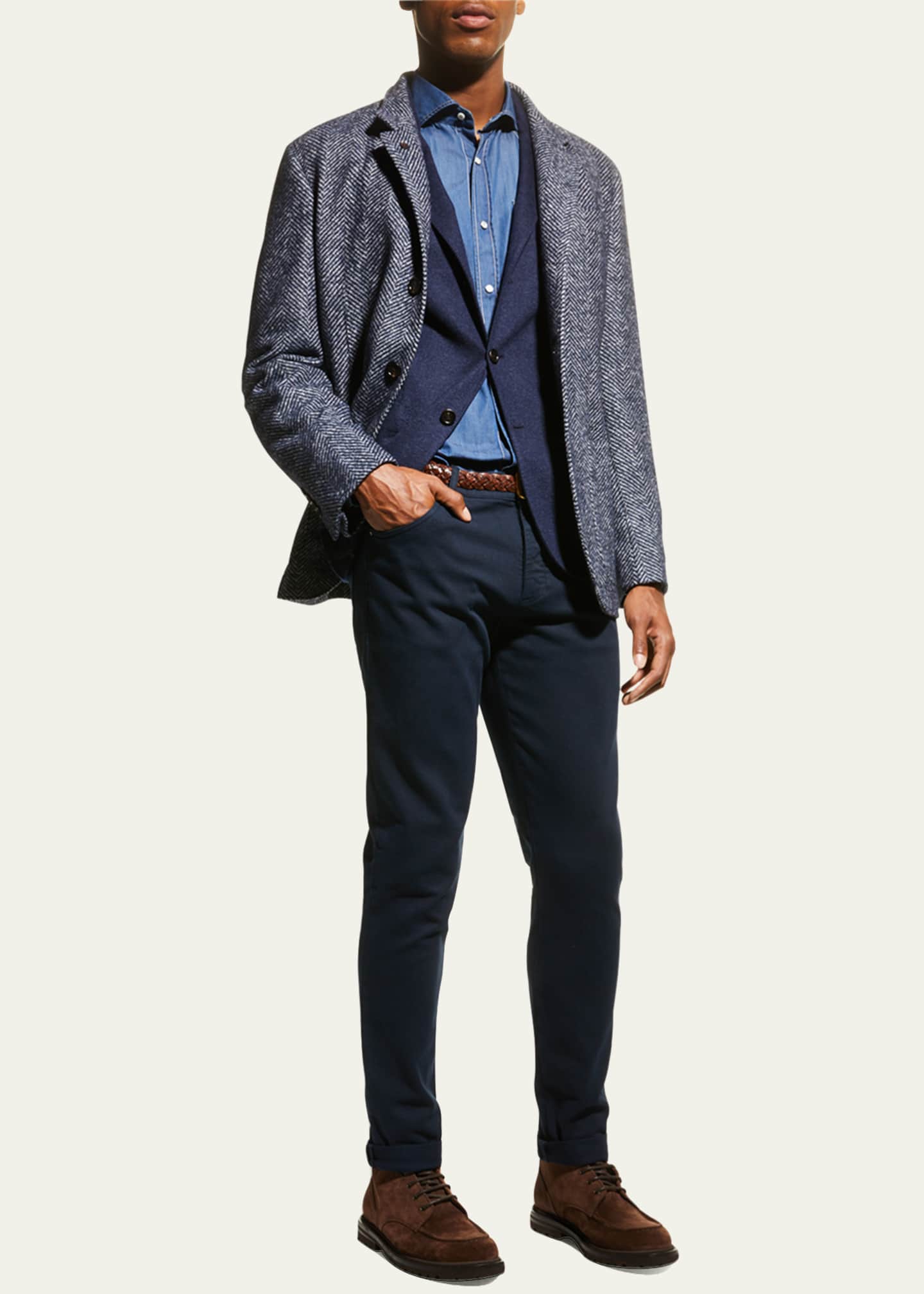 Brunello Cucinelli Men's Bull Denim Skinny-Fit Pants Image 2 of 5
