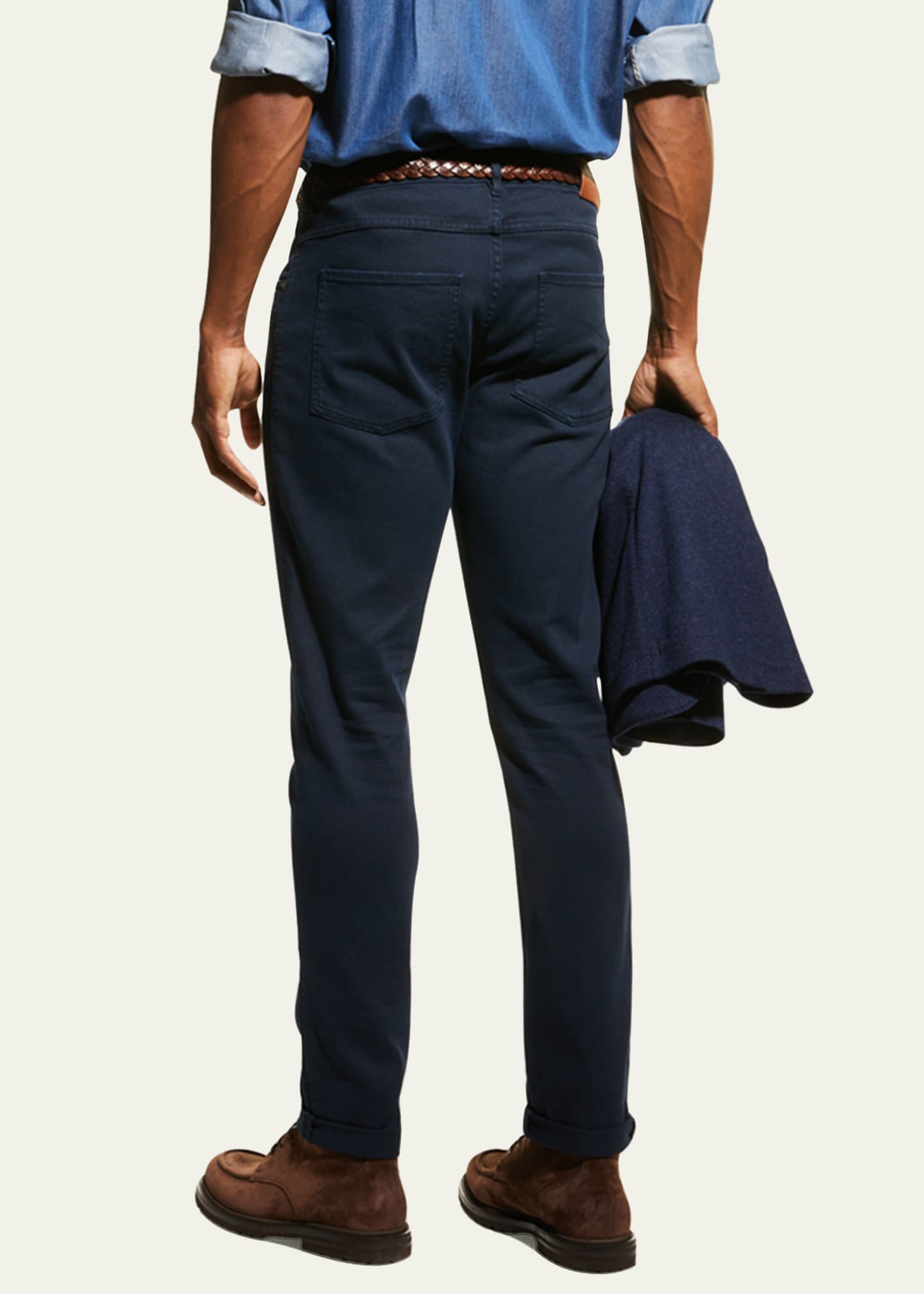 Brunello Cucinelli Men's Bull Denim Skinny-Fit Pants Image 3 of 5