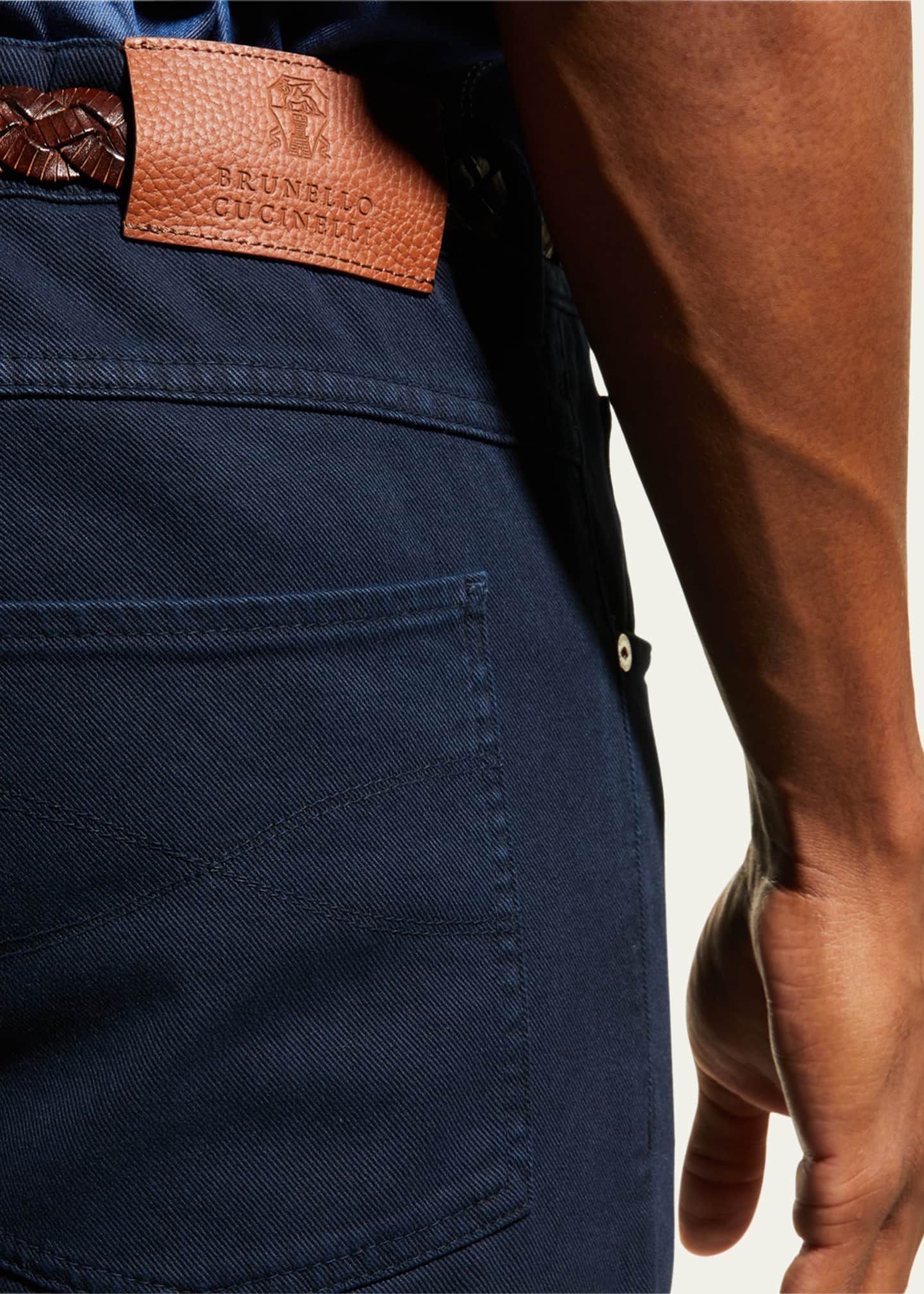 Brunello Cucinelli Men's Bull Denim Skinny-Fit Pants Image 5 of 5
